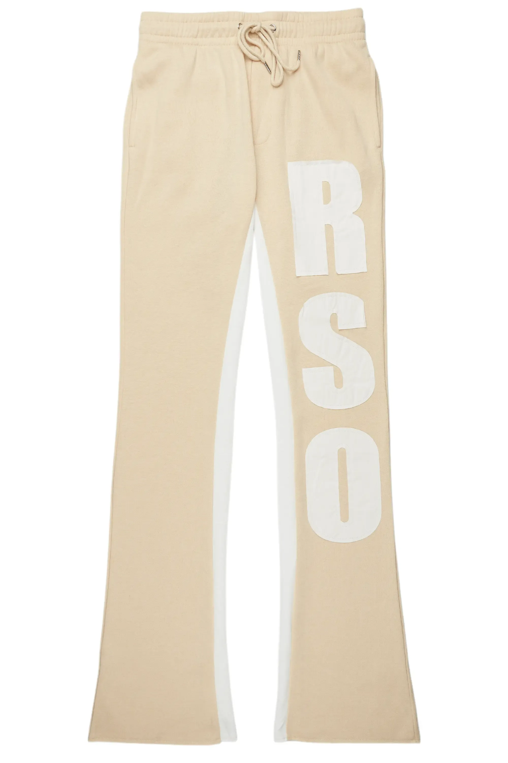 Uko Beige Stacked Baggy Track Pant sold by Rockstar Original
