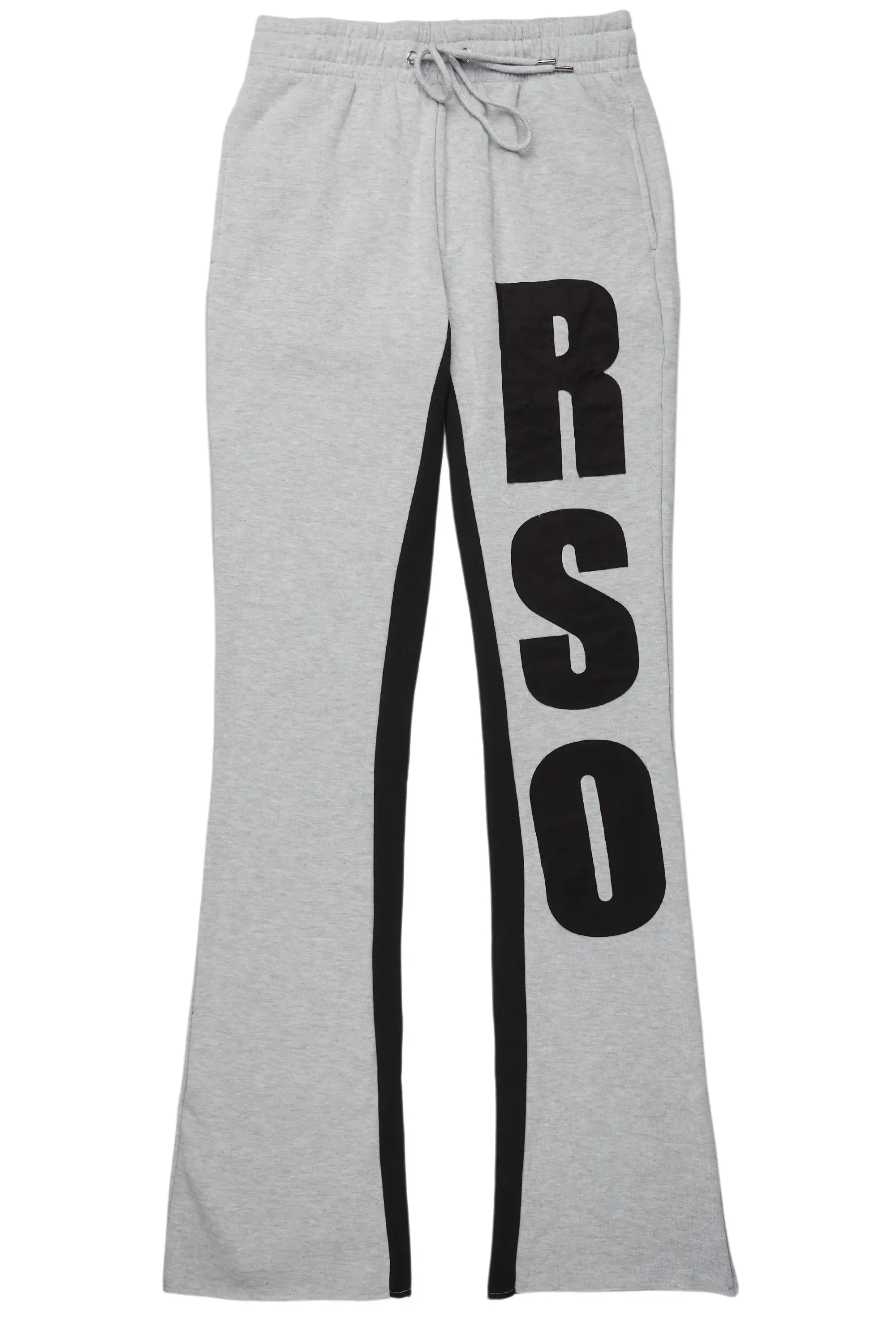 Uko Heather Grey Stacked Baggy Track Pant sold by Rockstar Original