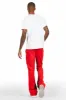 Uko Red Stacked Baggy Track Pant sold by Rockstar Original