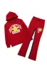 Mallor Burgundy Baggy Stacked Hoodie Track Set sold by Rockstar Original