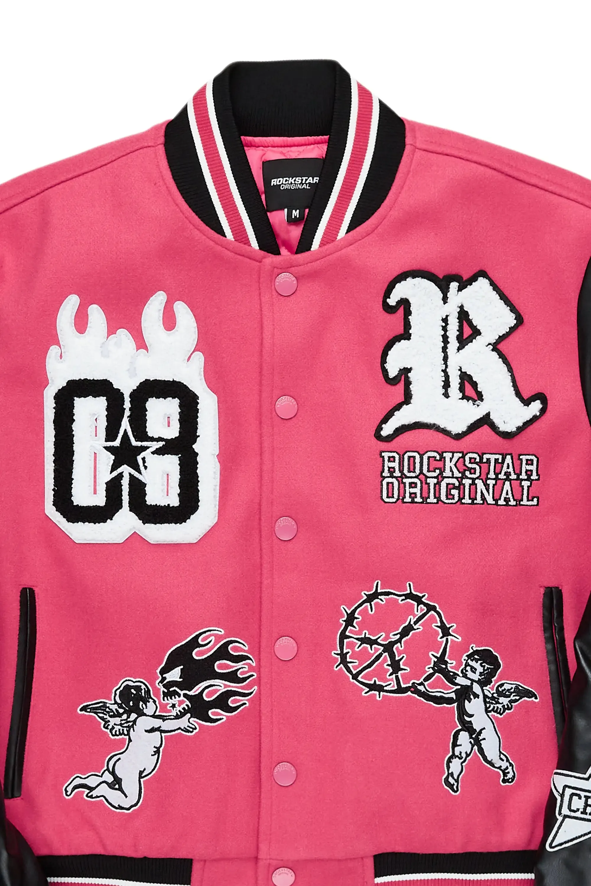 Sharray Fuchsia Oversized Varsity Jacket sold by Rockstar Original product image thumbnail 3