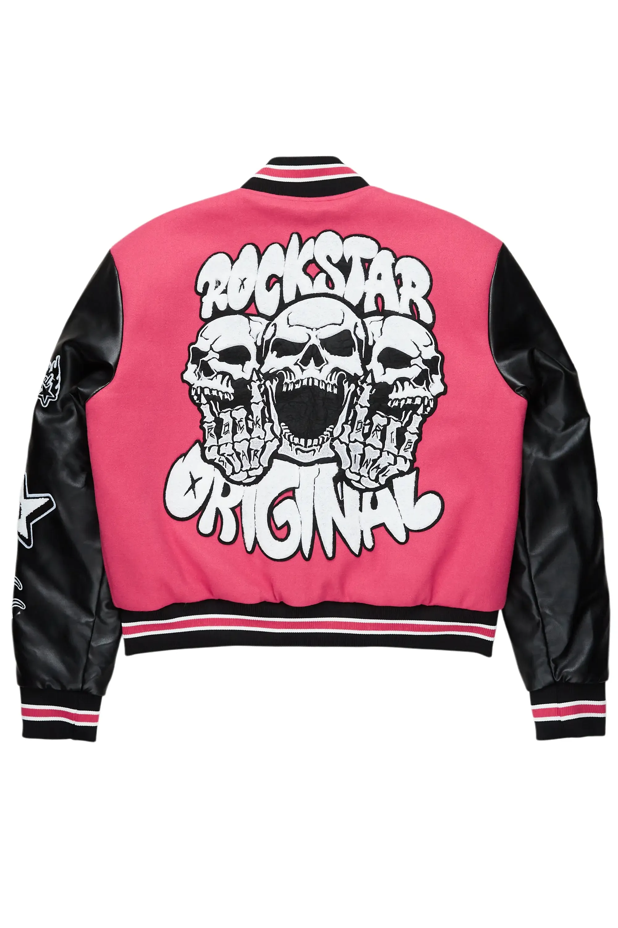 Sharray Fuchsia Oversized Varsity Jacket sold by Rockstar Original product image thumbnail 4