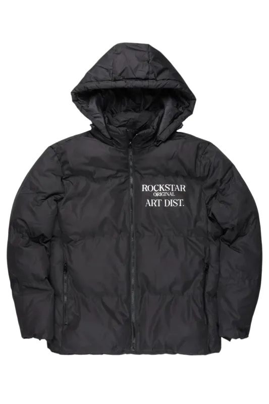 Briggs Black Graphic Puffer made by Rockstar Original