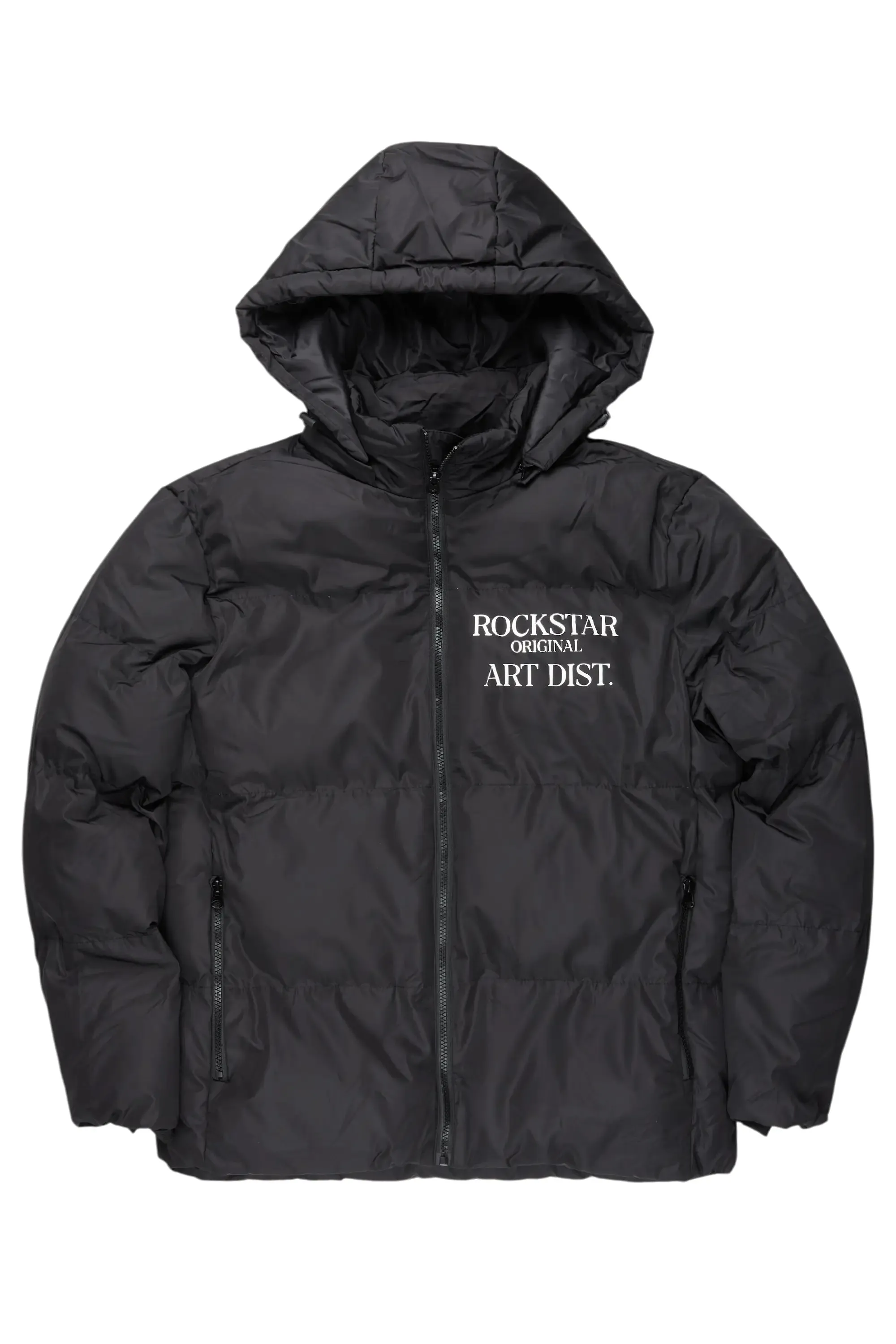 Briggs Black Graphic Puffer sold by Rockstar Original
