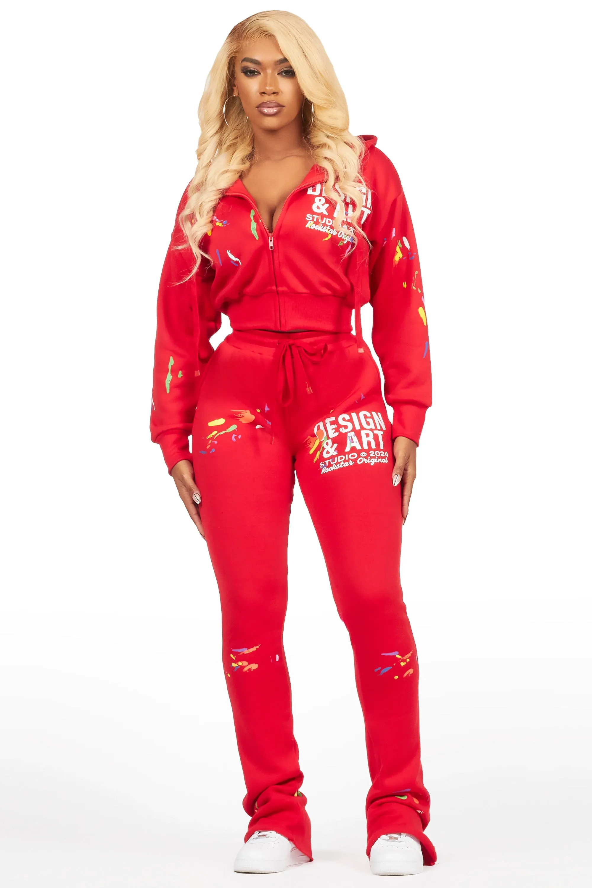 Kristiane Red Crop Super Stacked Trackset sold by Rockstar Original