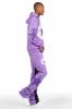 States Purple Baggy Stacked Hoodie Track Set sold by Rockstar Original