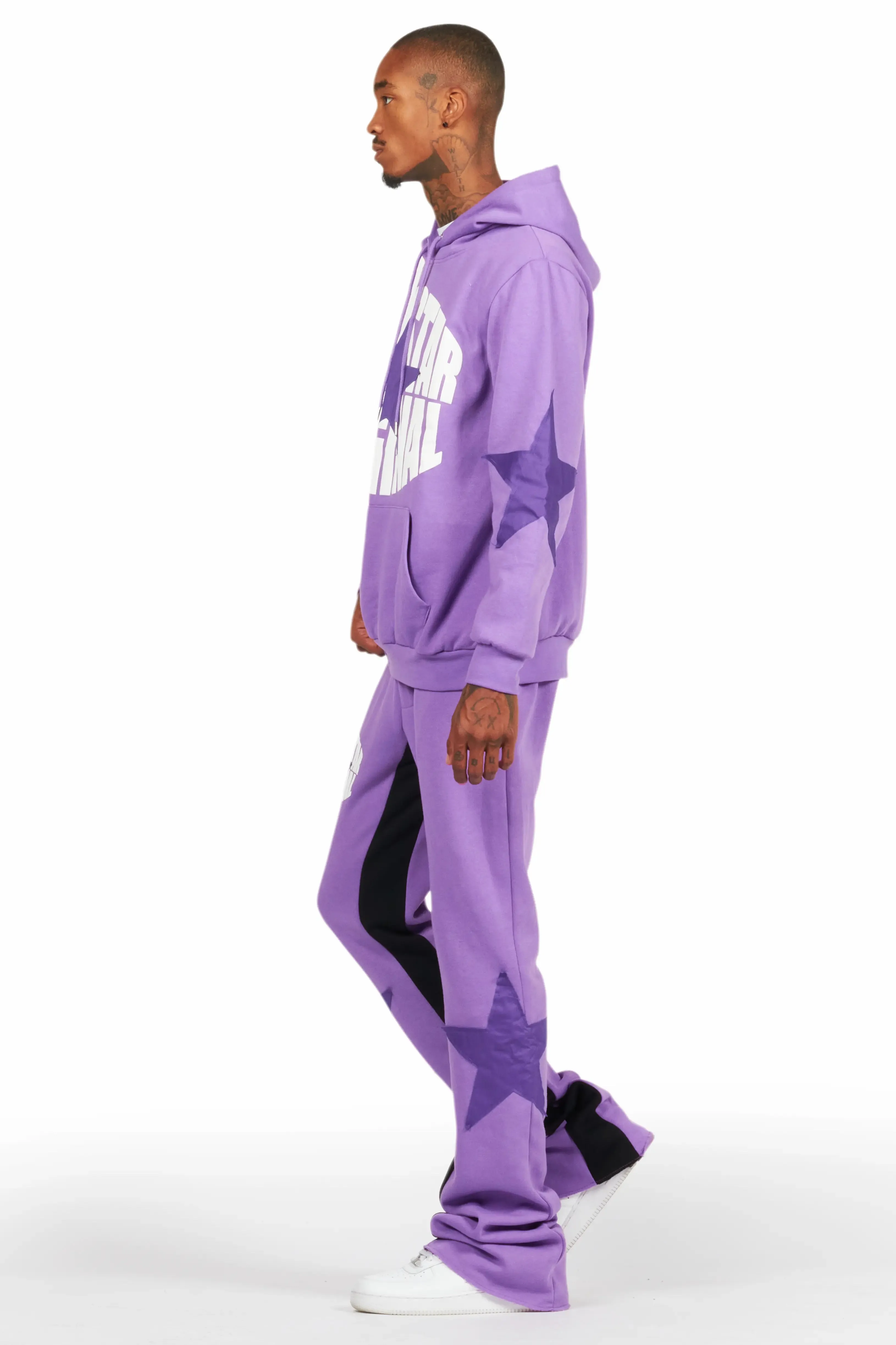 States Purple Baggy Stacked Hoodie Track Set sold by Rockstar Original product image thumbnail 5
