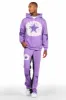 States Purple Baggy Stacked Hoodie Track Set sold by Rockstar Original