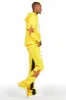 States Yellow Baggy Stacked Hoodie Track Set sold by Rockstar Original