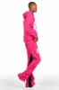 States Fuchsia Baggy Stacked Hoodie Track Set sold by Rockstar Original