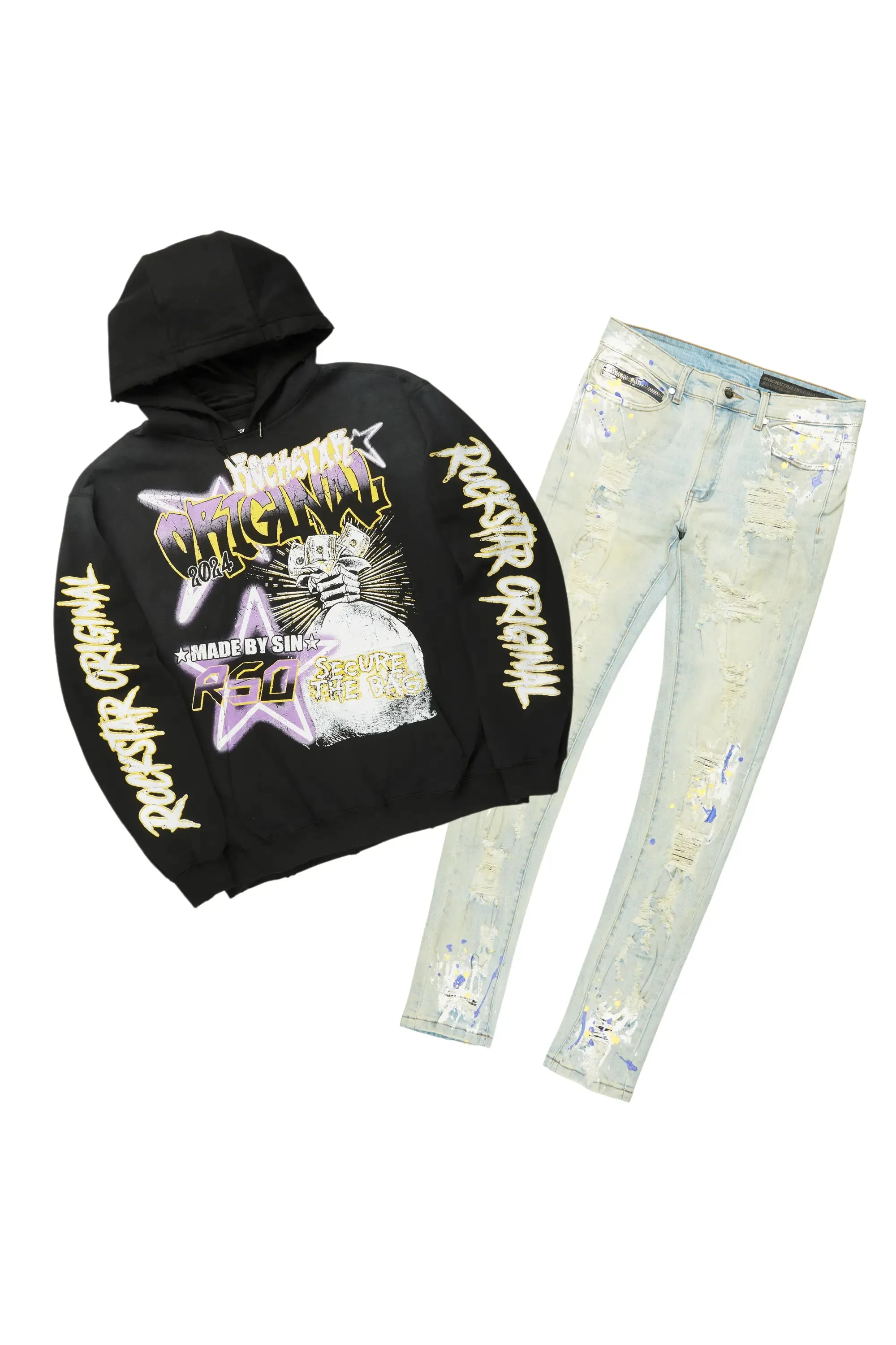 Amelie Black Hoodie/Slim Fit Jean Bundle sold by Rockstar Original