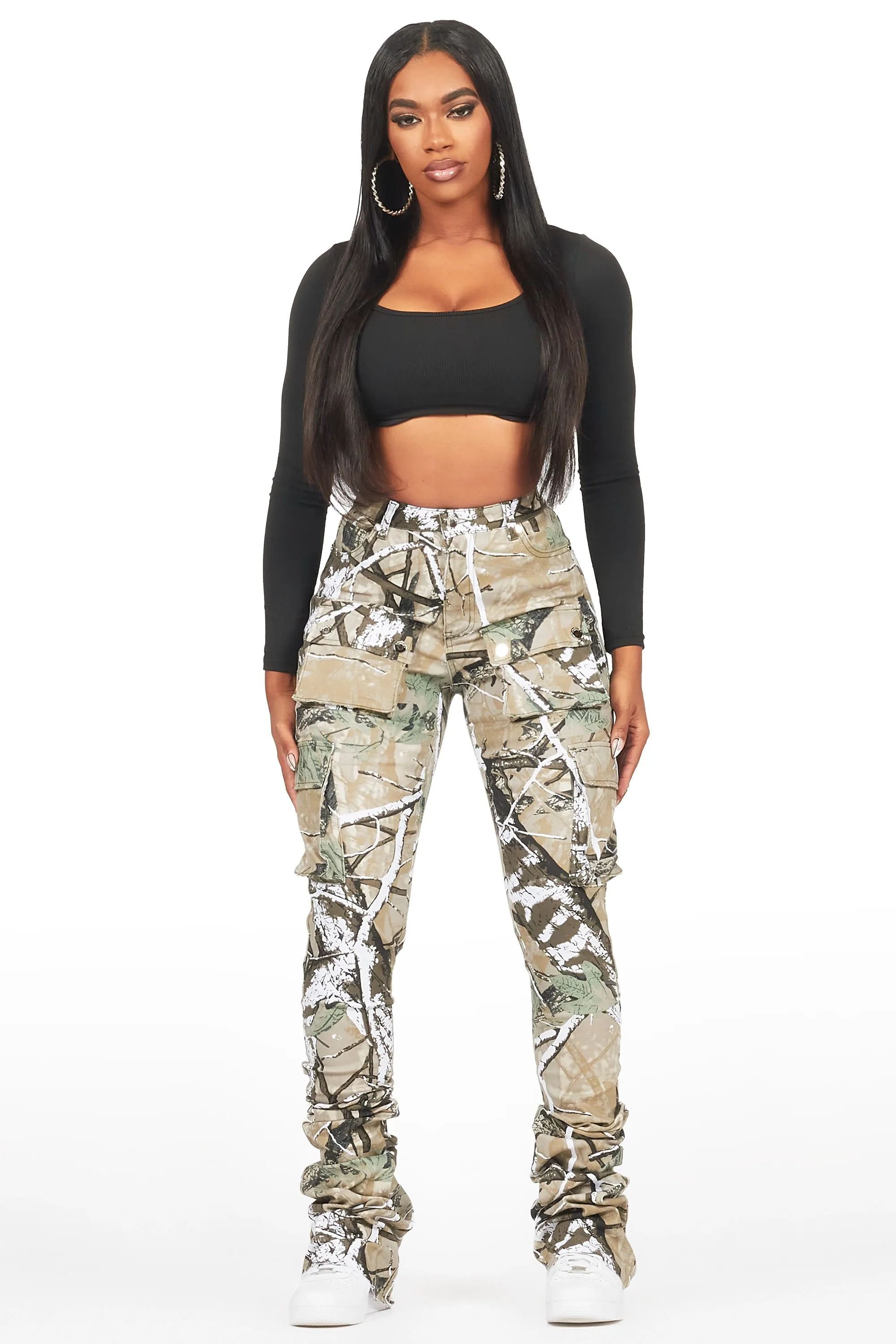 Noor Tree Camo Cargo Super Stacked Jean sold by Rockstar Original product image thumbnail 2