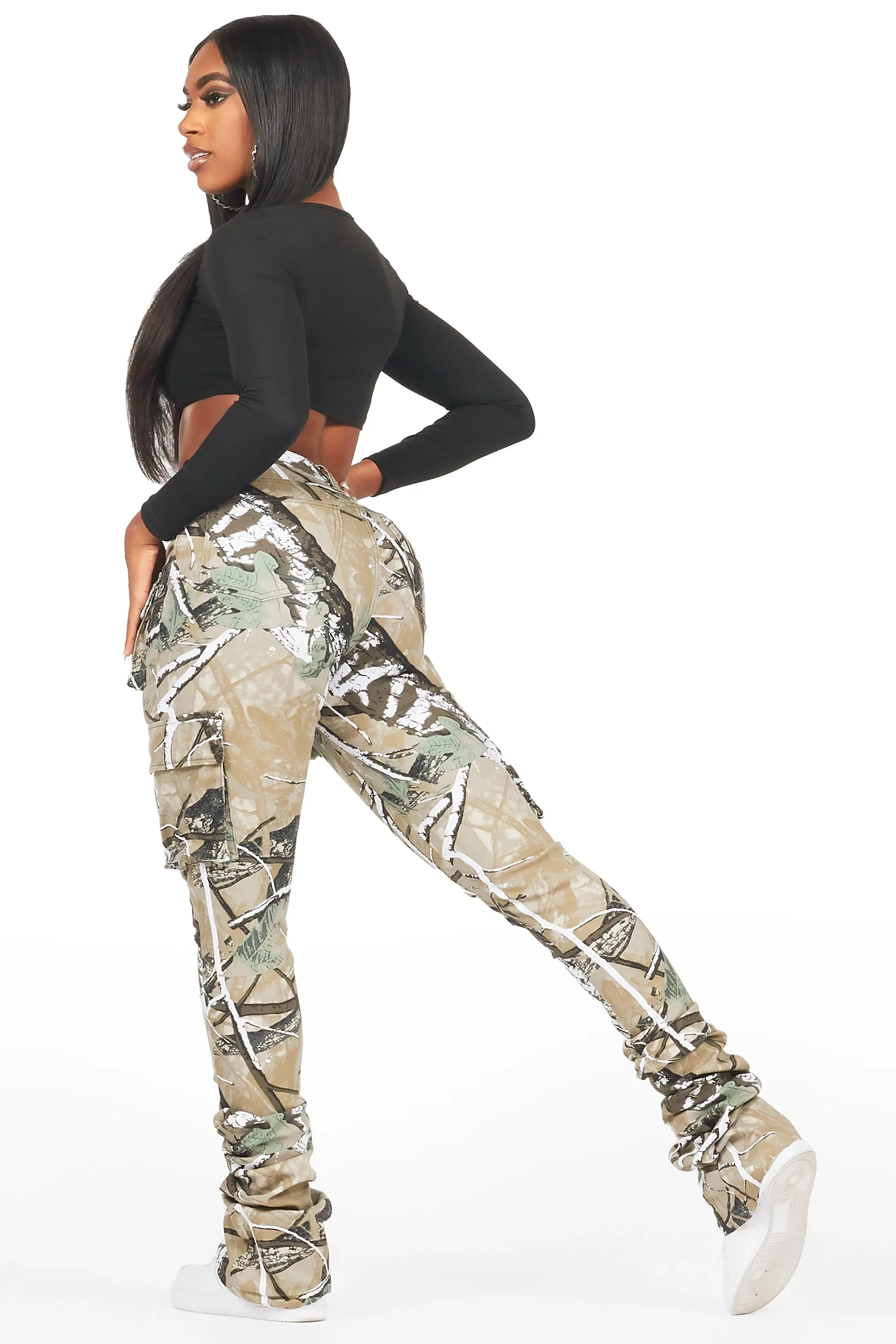 Noor Tree Camo Cargo Super Stacked Jean sold by Rockstar Original product image thumbnail 5