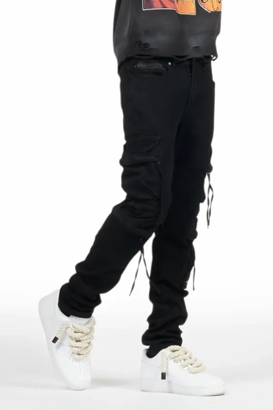 Rodion Jet Black Slim Fit Cargo Jean sold by Rockstar Original