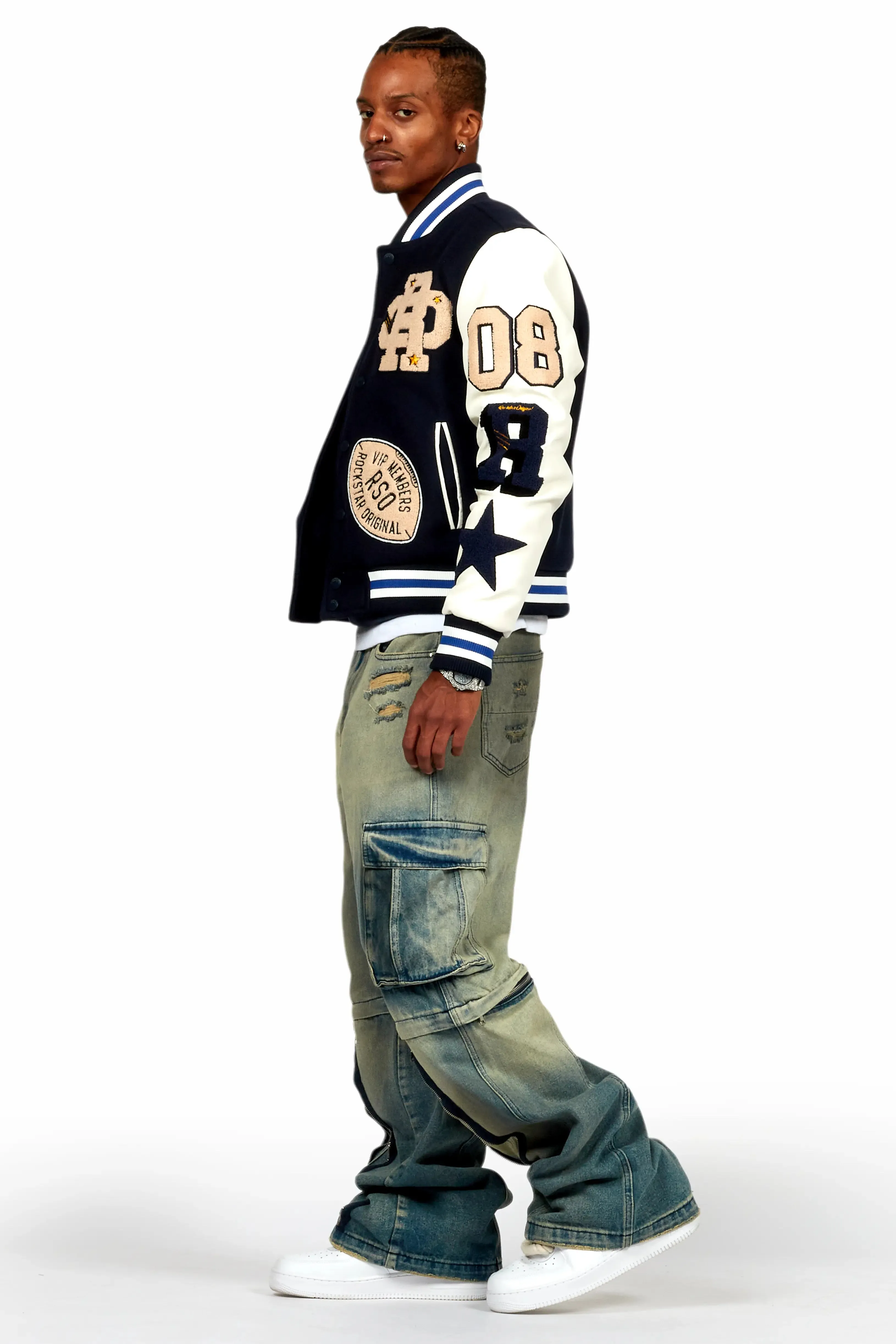 Rupert Vintage Blue Baggy Fit Zip Off Jean sold by Rockstar Original product image thumbnail 4