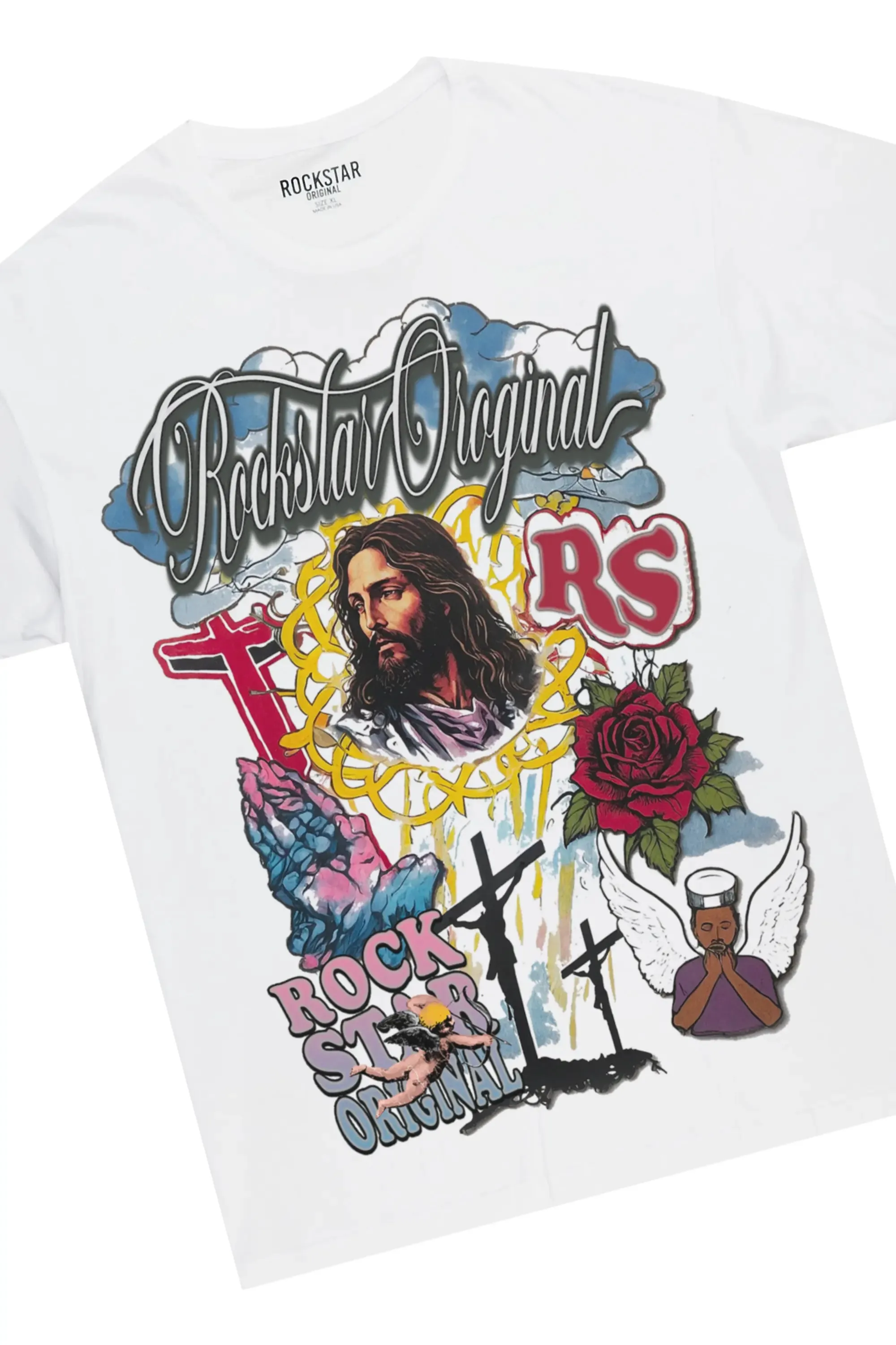 Boys Tadashi White T-Shirt/Stacked Flare Jean Set sold by Rockstar Original product image thumbnail 2