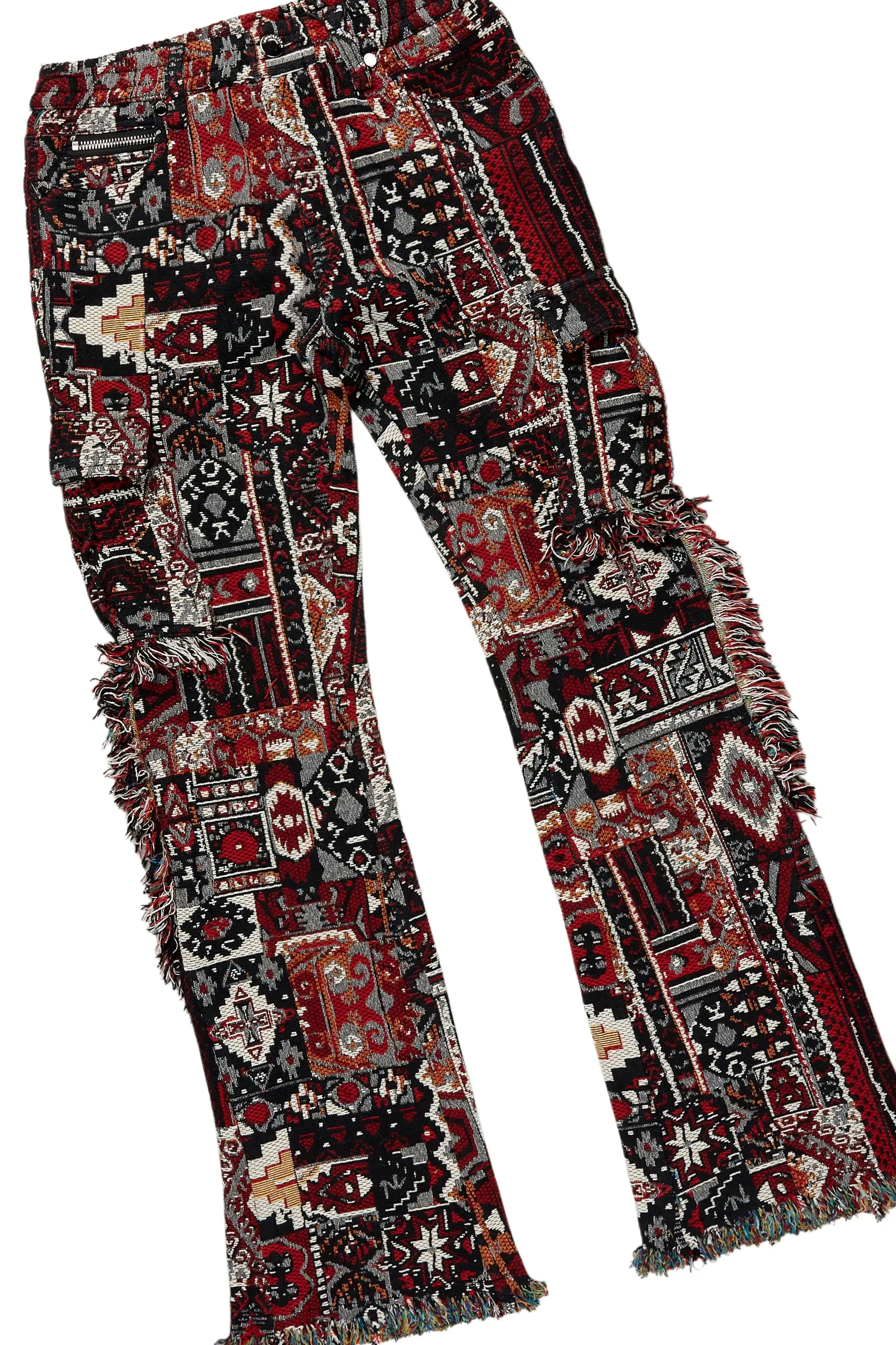 Boys Ezra Red/Black Multi Hoodie/Stacked Flare Jean Set sold by Rockstar Original product image thumbnail 3