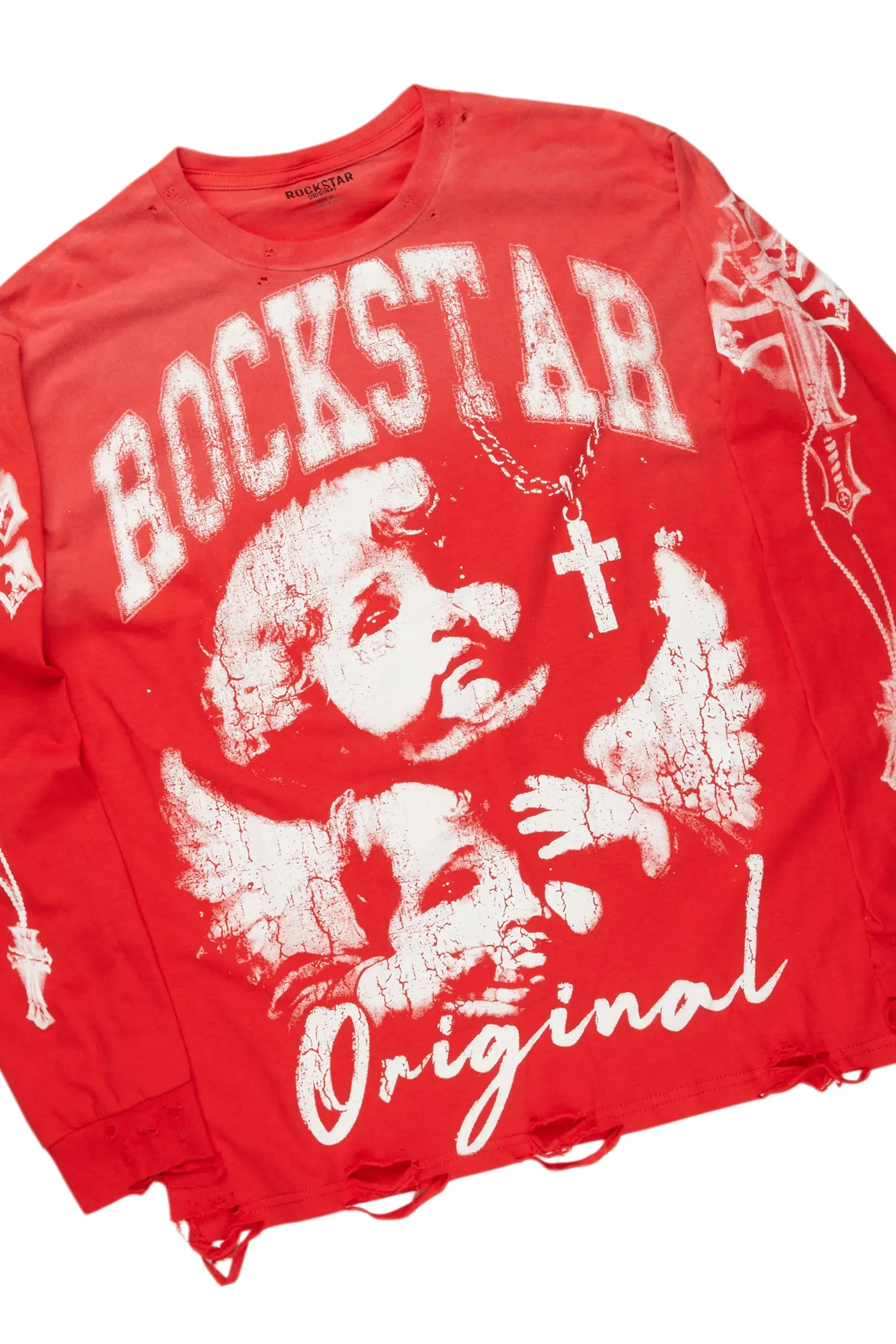 Deiter Red Long Sleeve/Stacked Flare Jean Set sold by Rockstar Original product image thumbnail 2