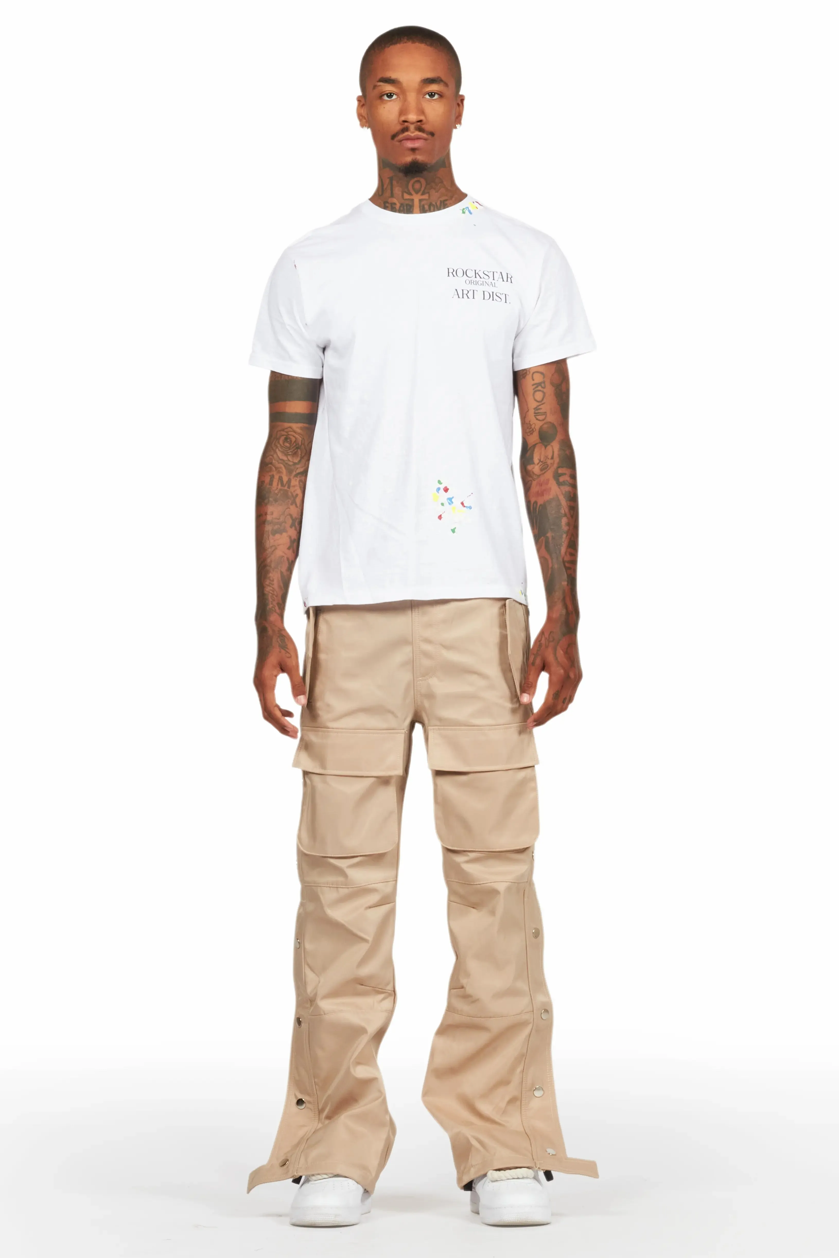 Yuri Beige Nylon Pants | Parallel