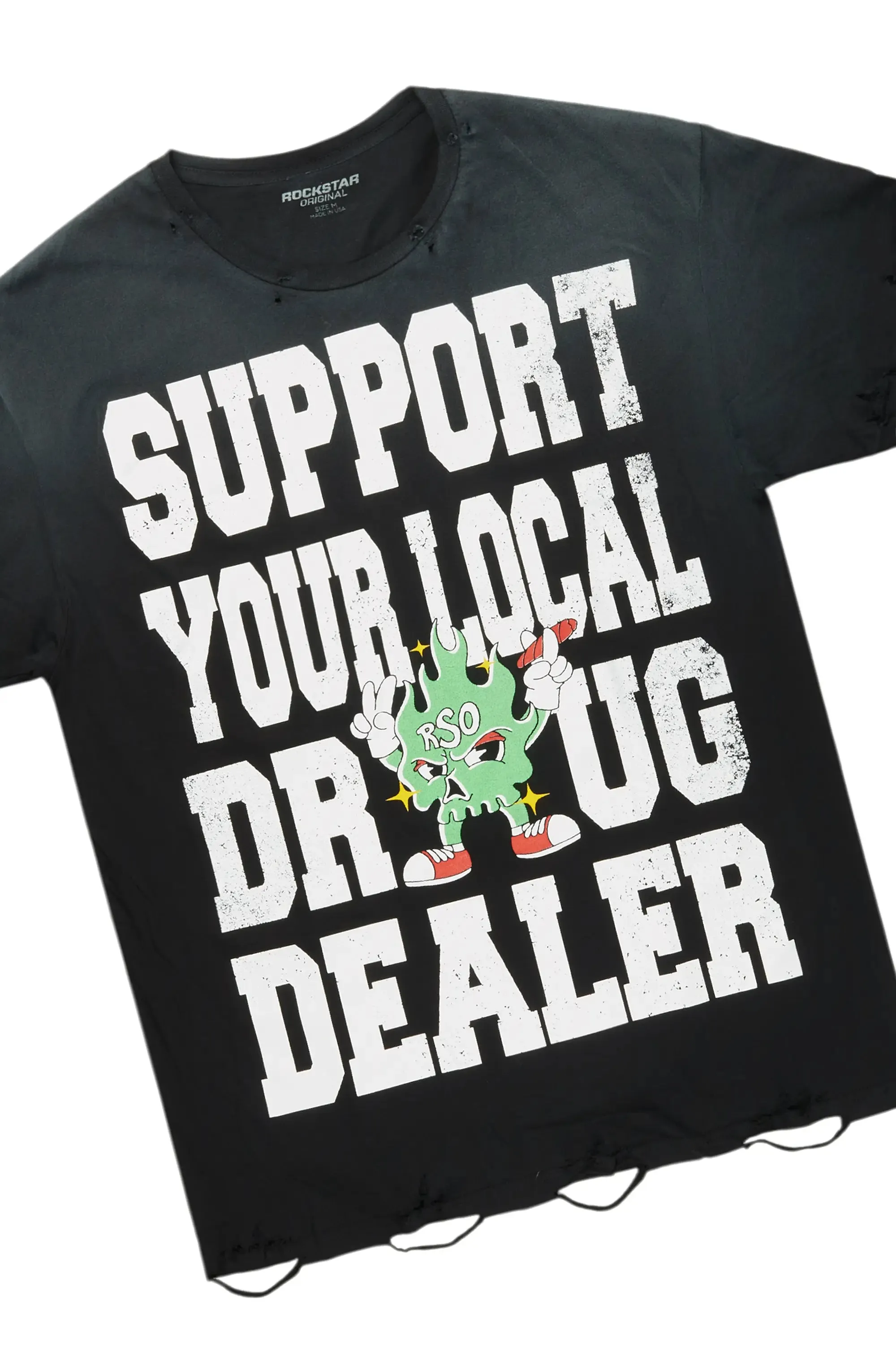 Tarl Black T-Shirt/Stacked Flare Jean Set sold by Rockstar Original product image thumbnail 2