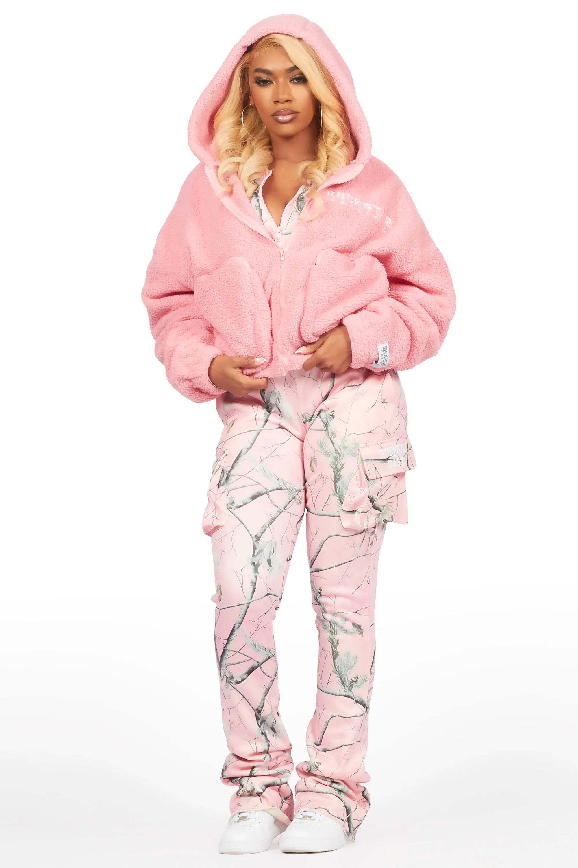 Lonia Pink Sherpa Jacket sold by Rockstar Original product image thumbnail 4