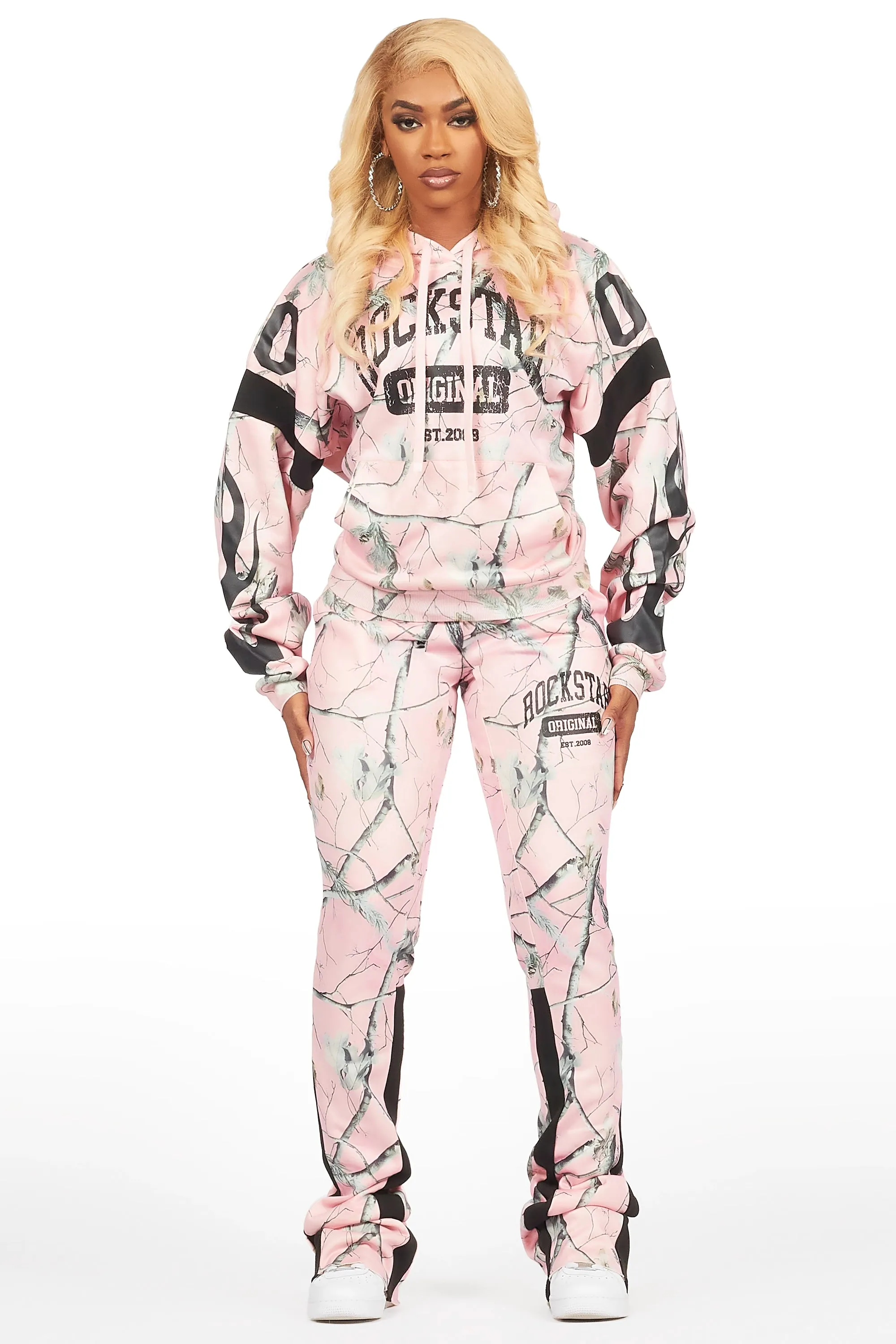 Ethelda Pink Tree Camo Super Stacked Trackset sold by Rockstar Original