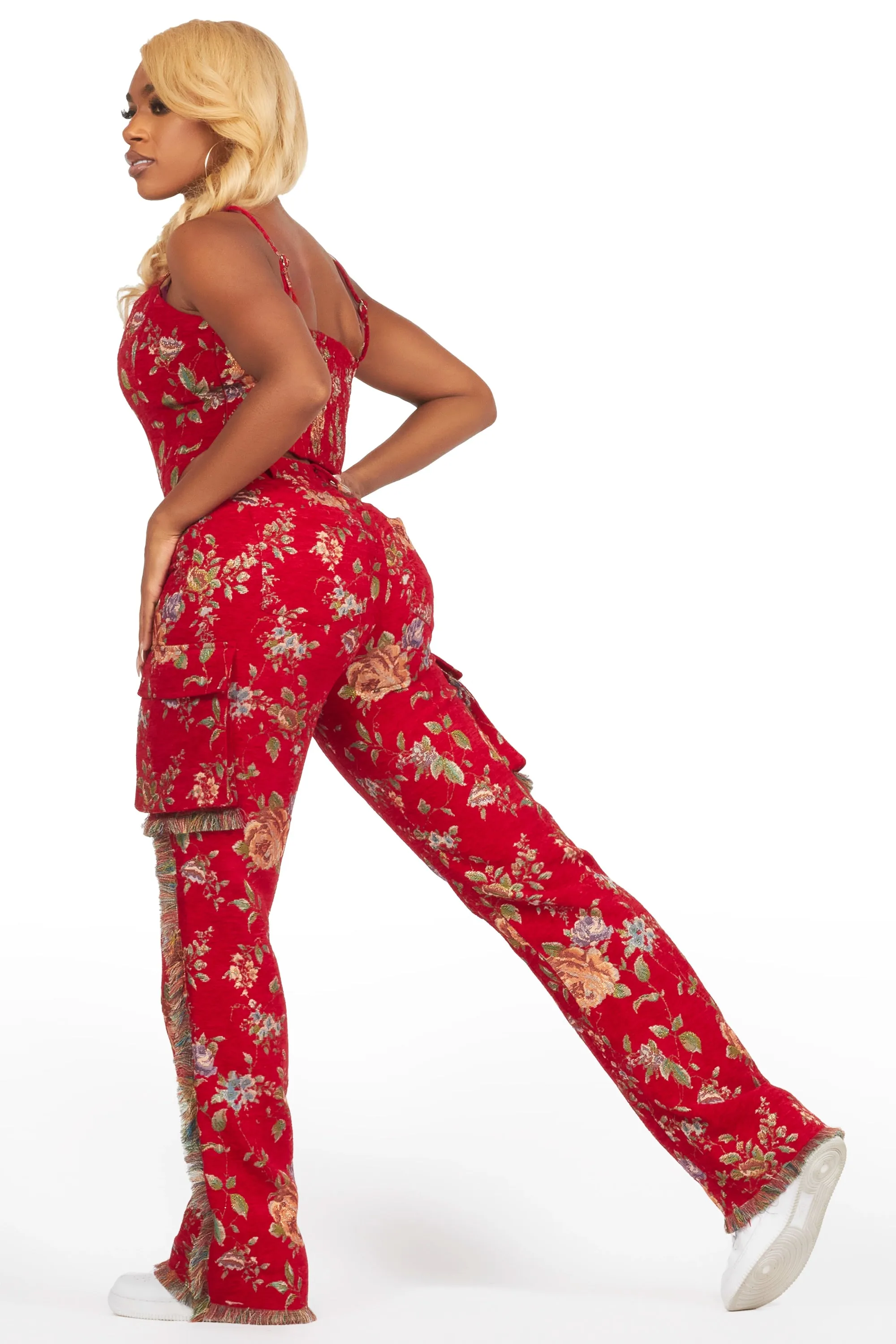 Marionna Red Tapestry Corset sold by Rockstar Original product image thumbnail 3