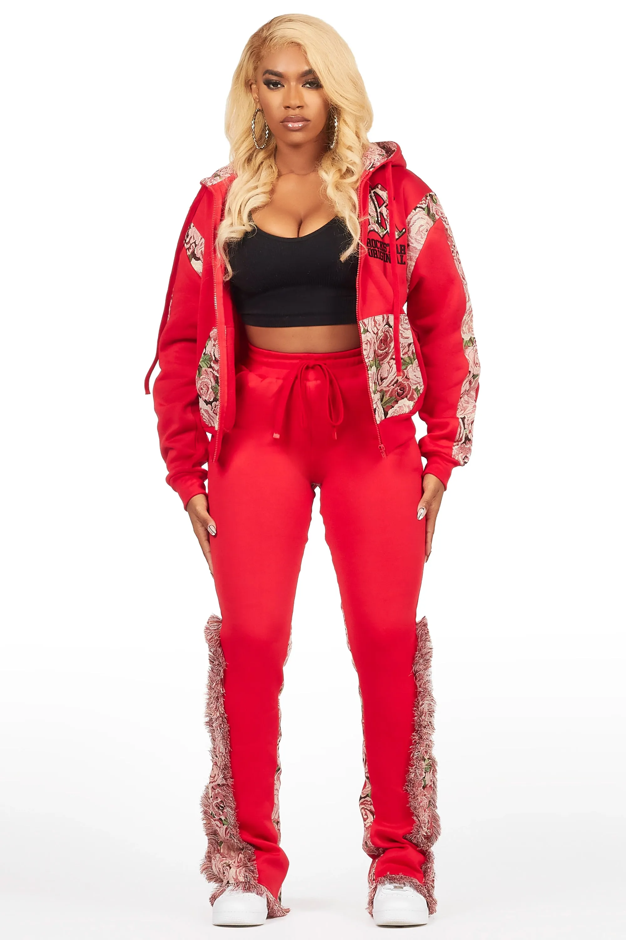 Linnea Red/Pink Tapestry Stacked Trackset sold by Rockstar Original product image thumbnail 2