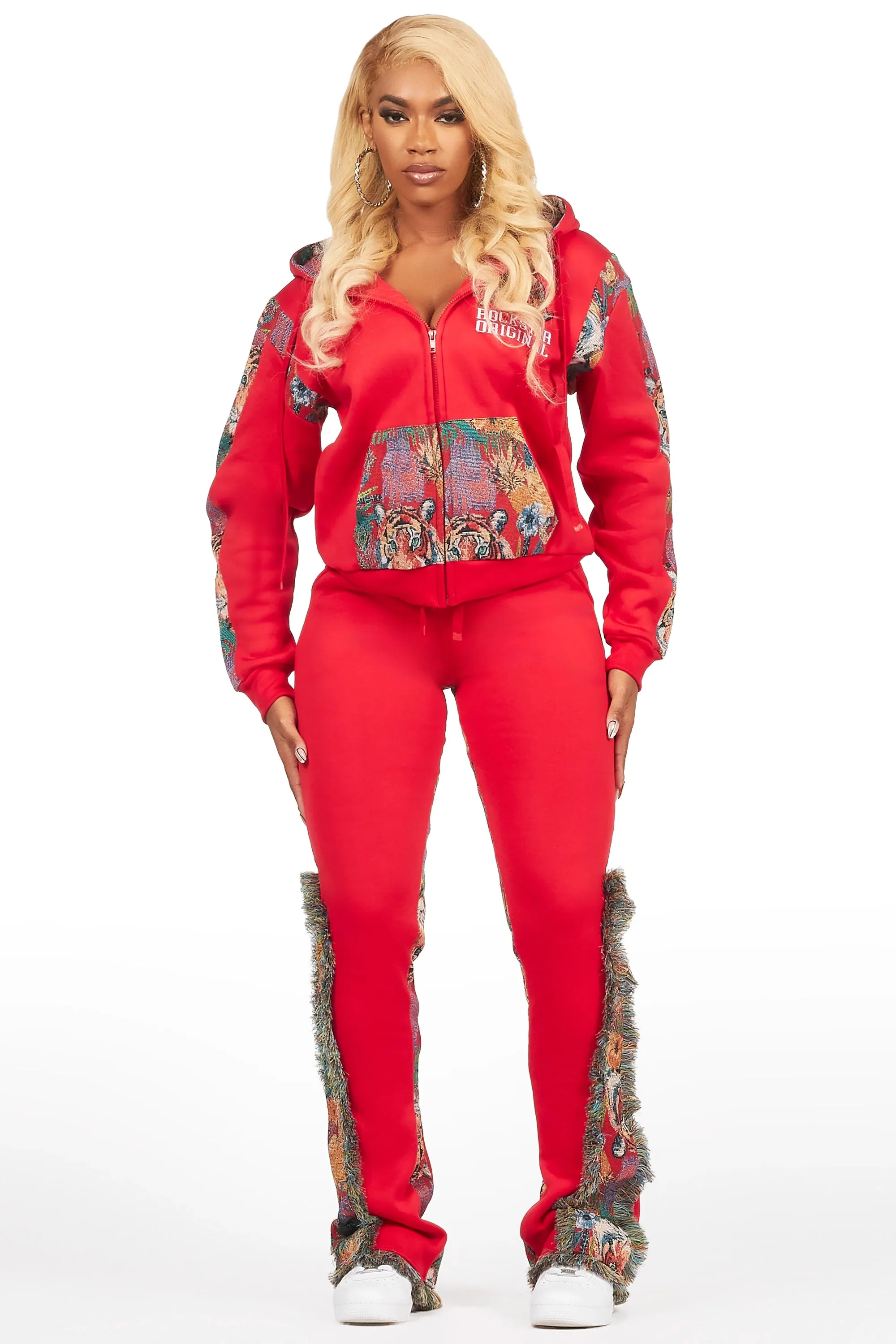 Linnea Red Tapestry Stacked Trackset sold by Rockstar Original product image thumbnail 2