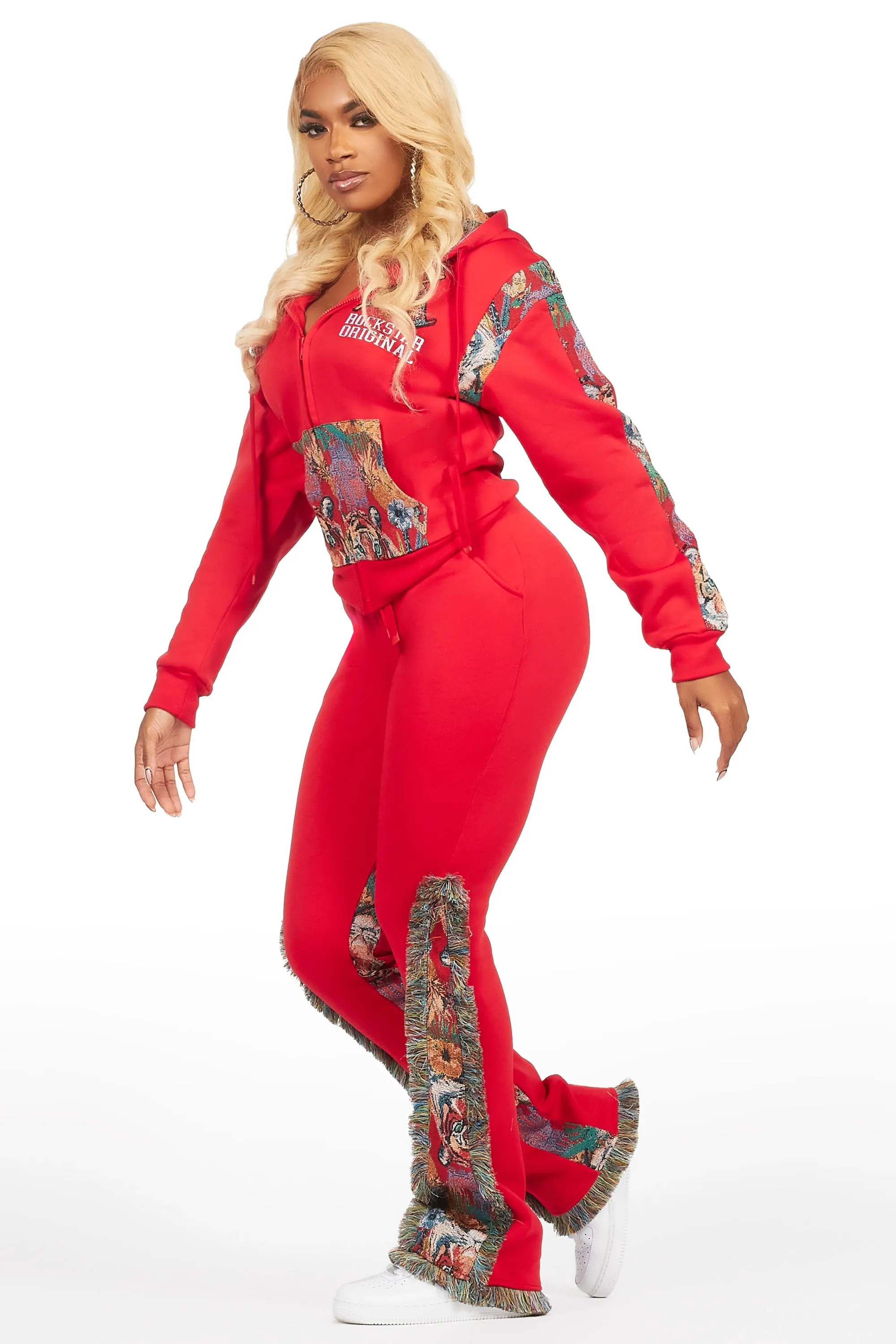 Linnea Red Tapestry Stacked Trackset sold by Rockstar Original product image thumbnail 4