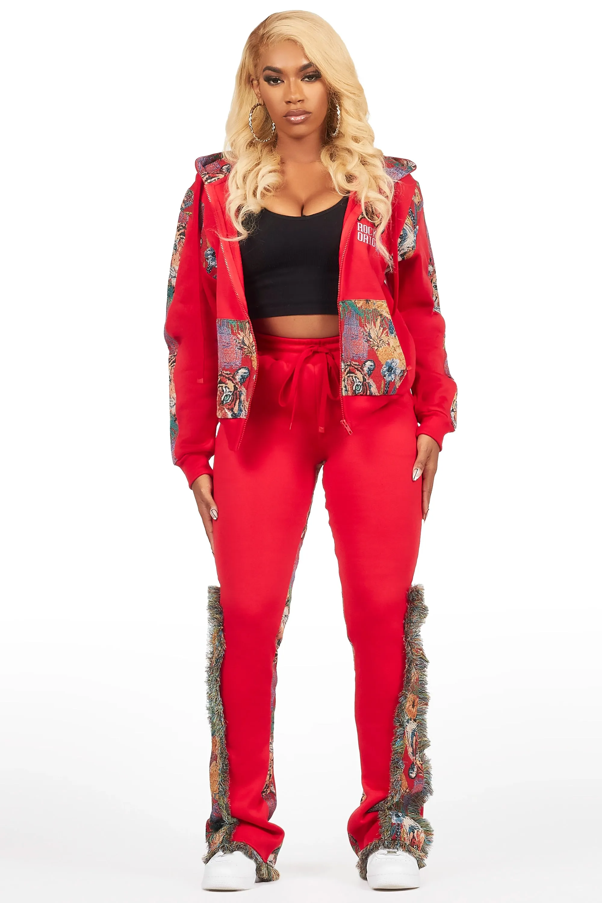 Linnea Red Tapestry Stacked Trackset sold by Rockstar Original product image thumbnail 3