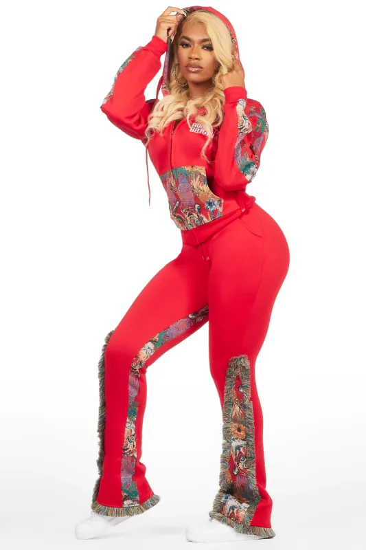 Linnea Red Tapestry Stacked Trackset sold by Rockstar Original