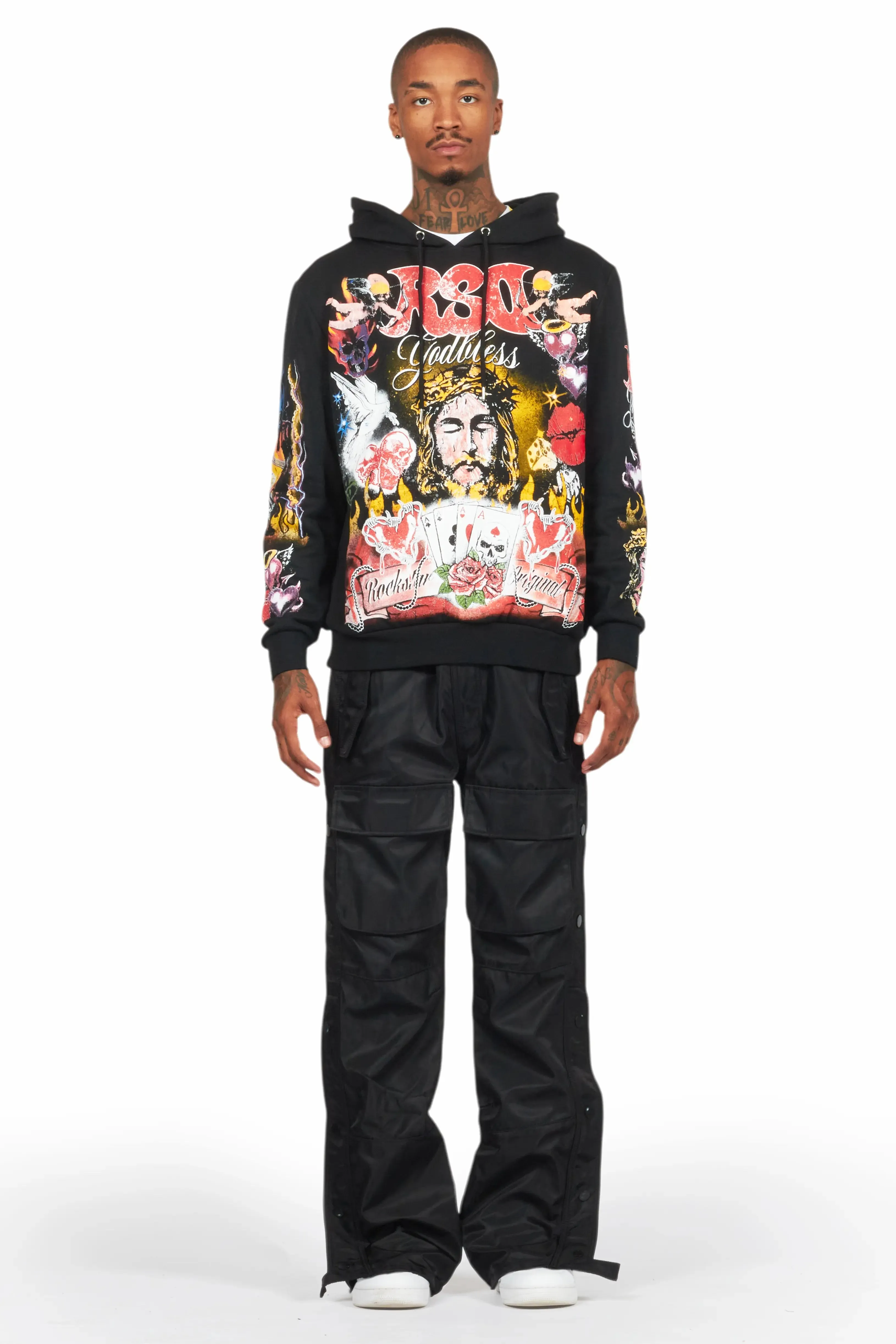 Yuri Black Nylon Pants sold by Rockstar Original product image thumbnail 3