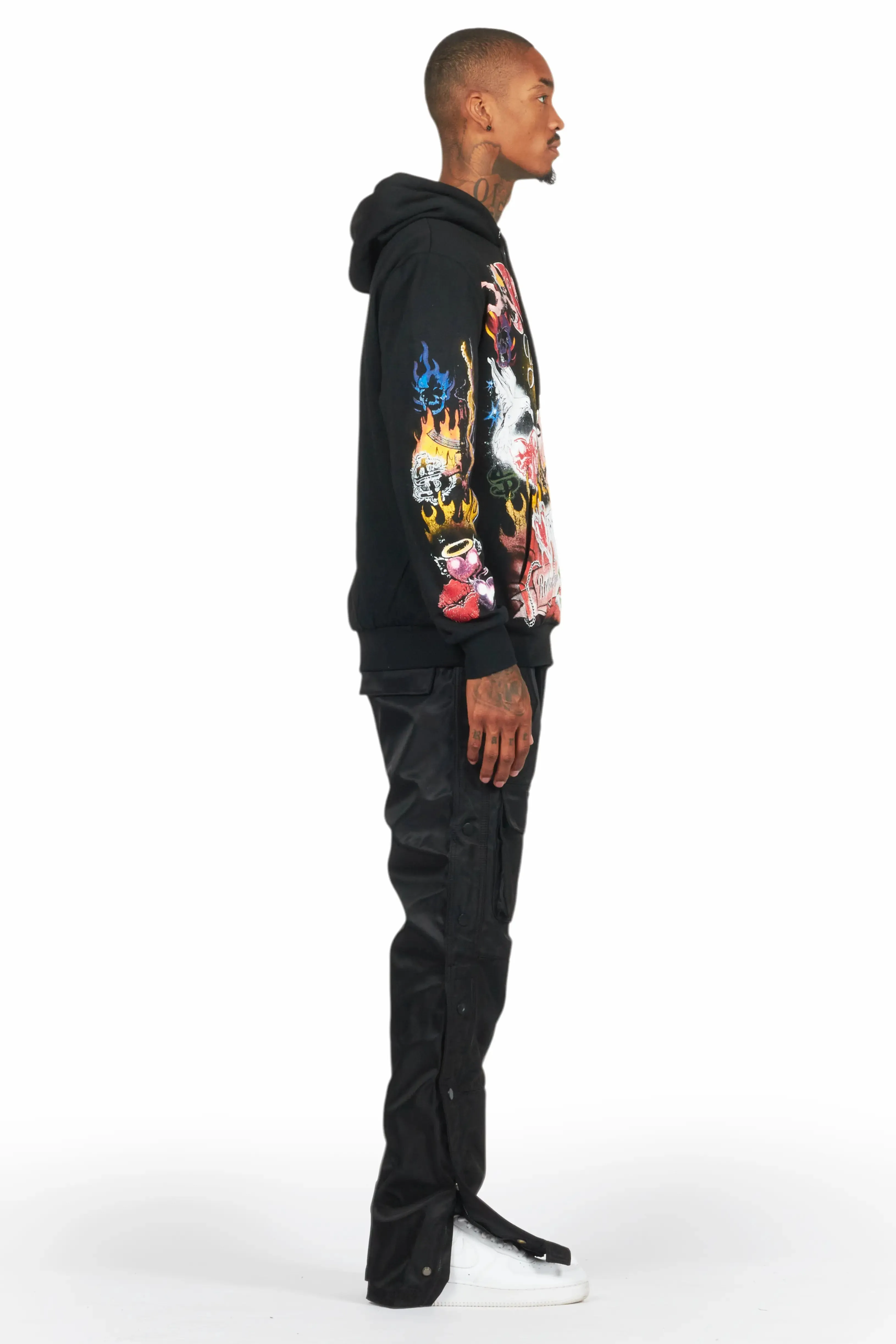 Yuri Black Nylon Pants sold by Rockstar Original product image thumbnail 5