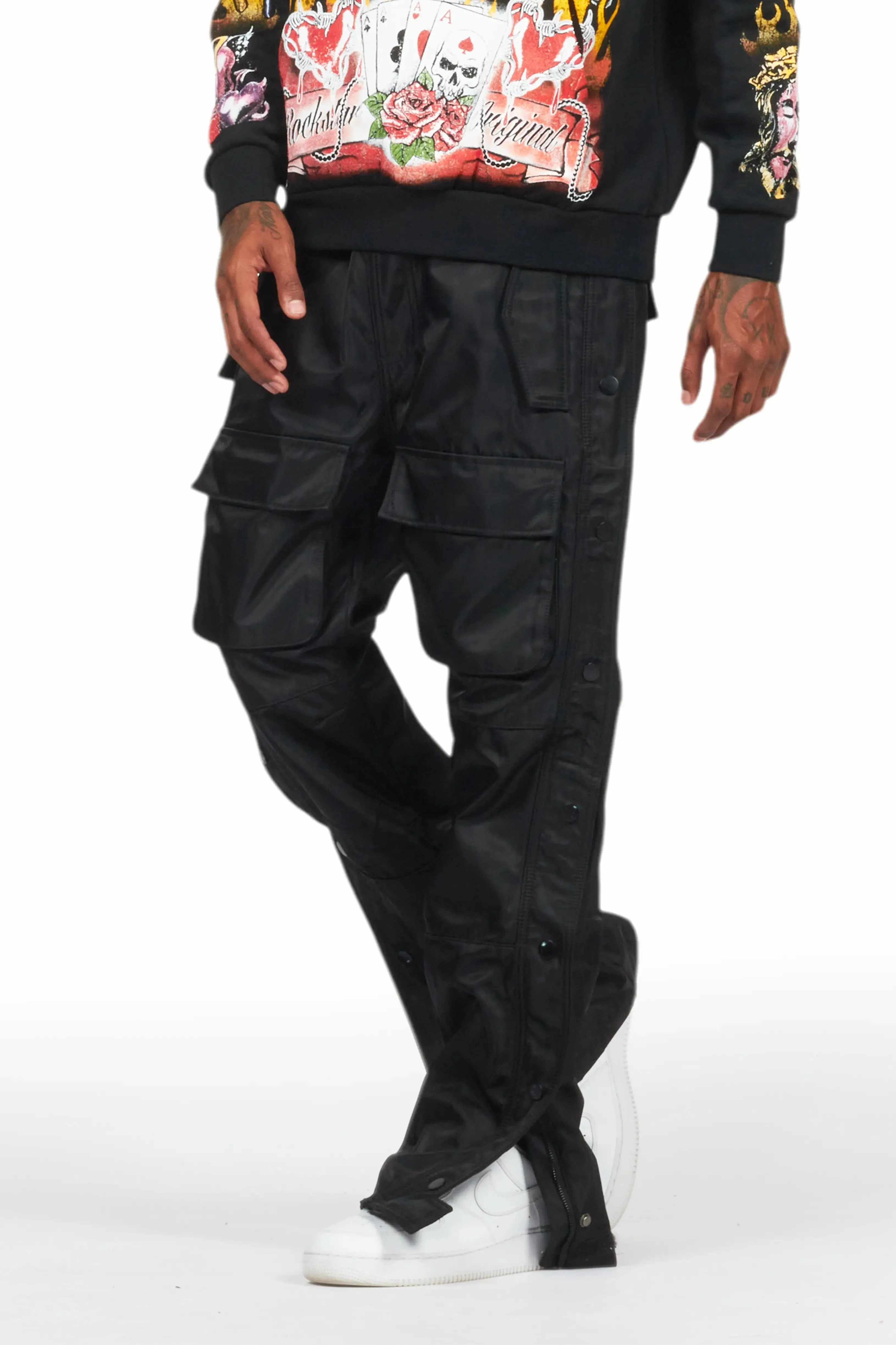 本日最終日 Nylon Drawstring Pants HD132-BLACK-2.jpg?v=1690499336