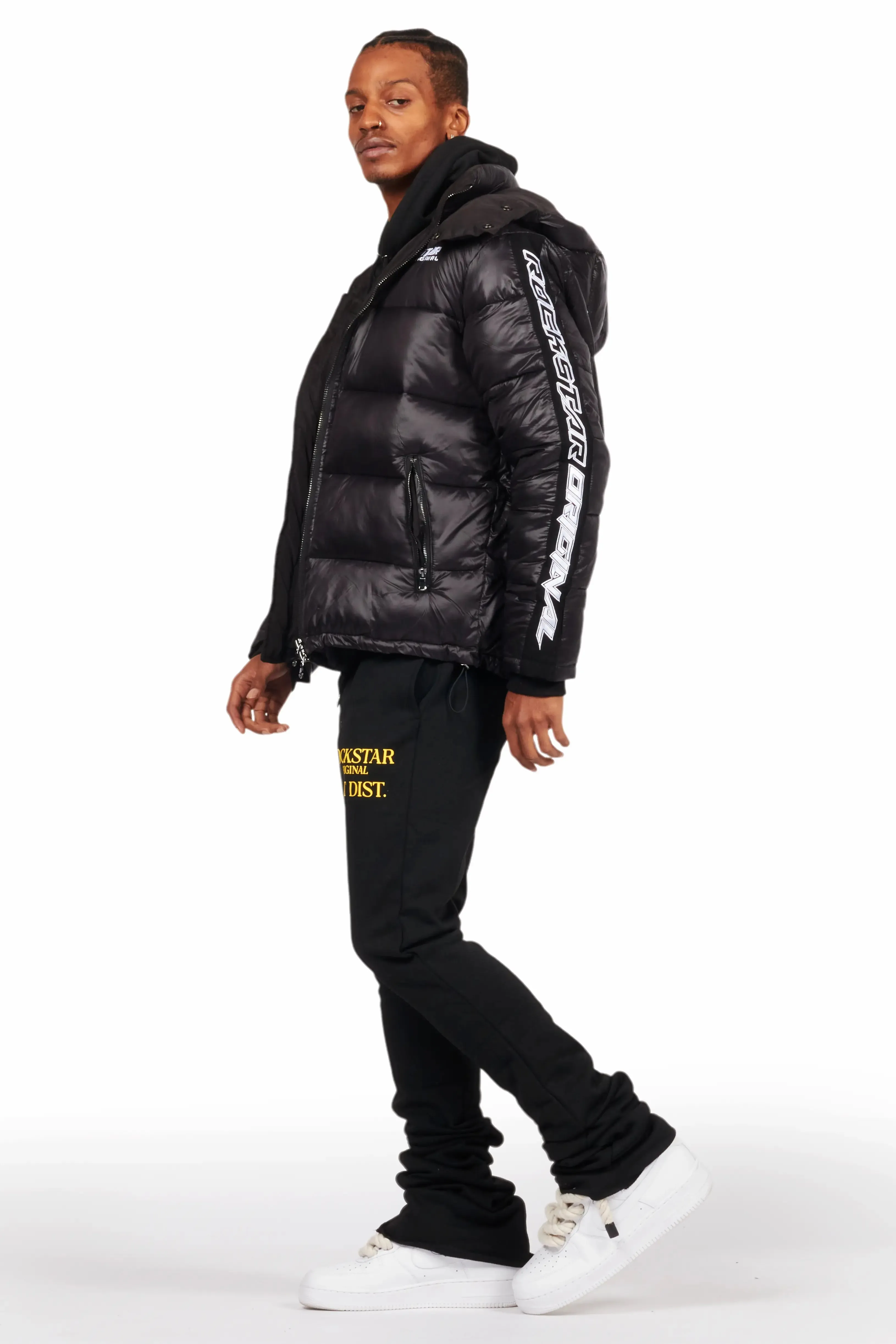Alasia Jet Black Puffer Jacket sold by Rockstar Original product image thumbnail 4
