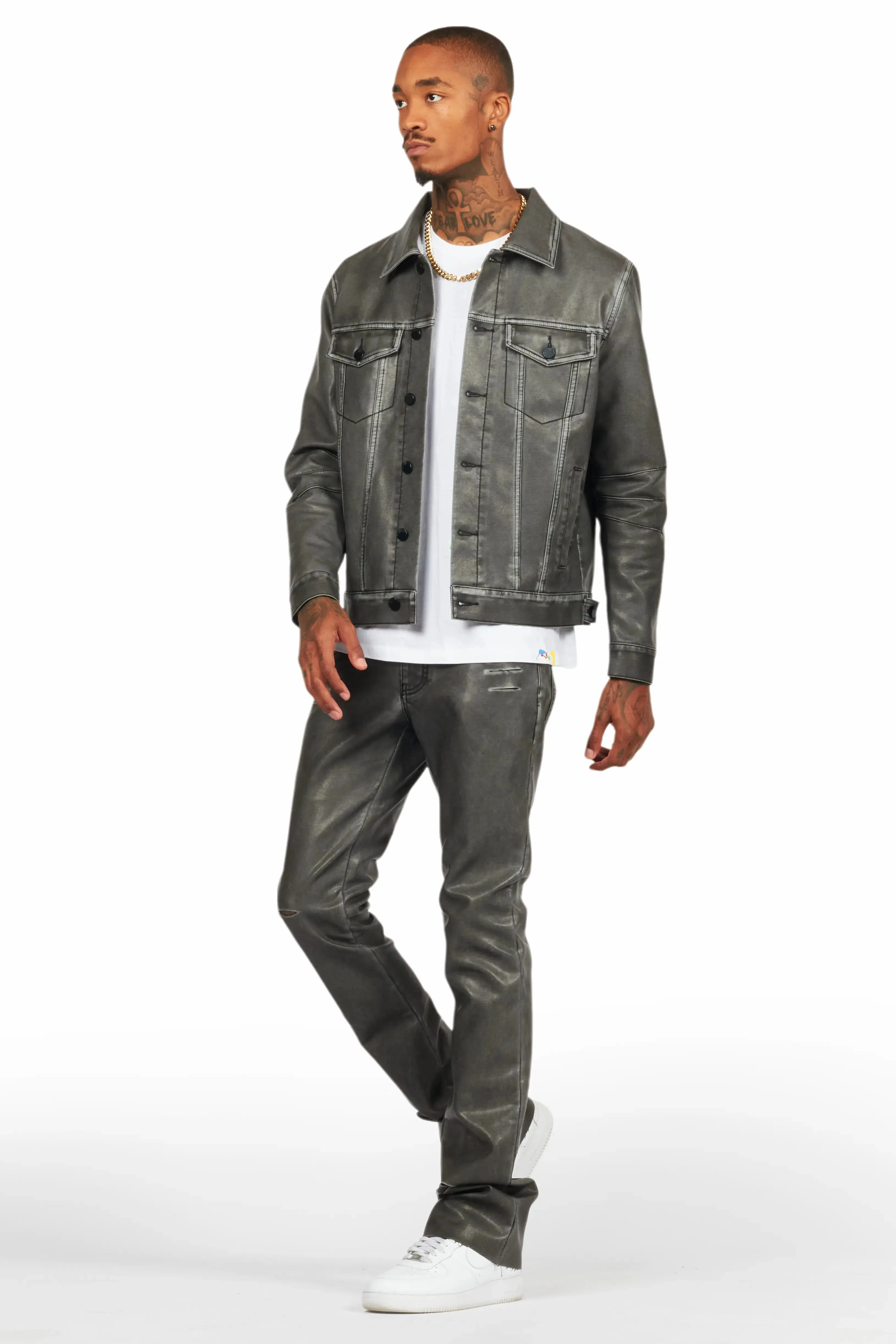 Deco Black PU Jacket sold by Rockstar Original product image thumbnail 5