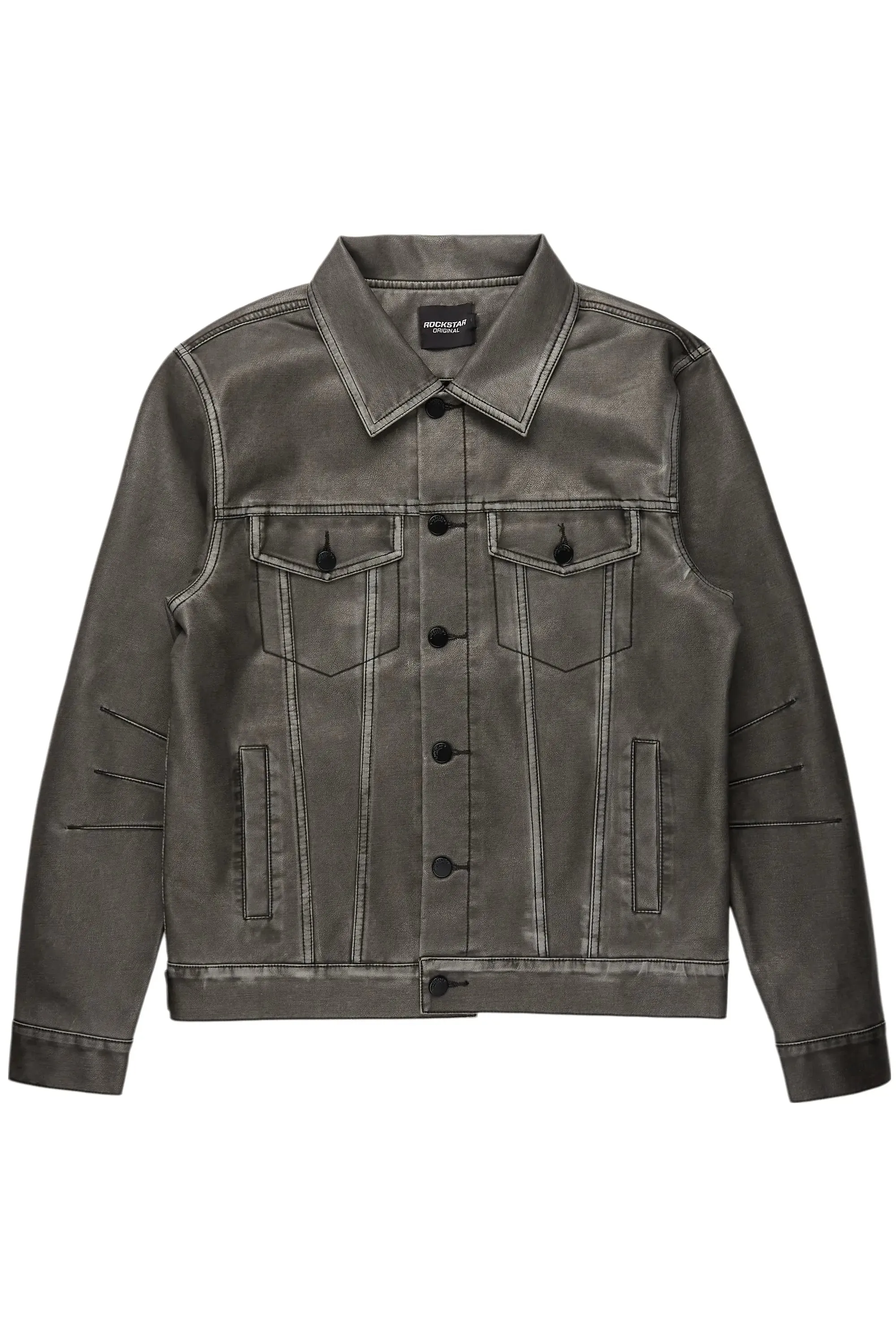 Deco Black PU Jacket sold by Rockstar Original