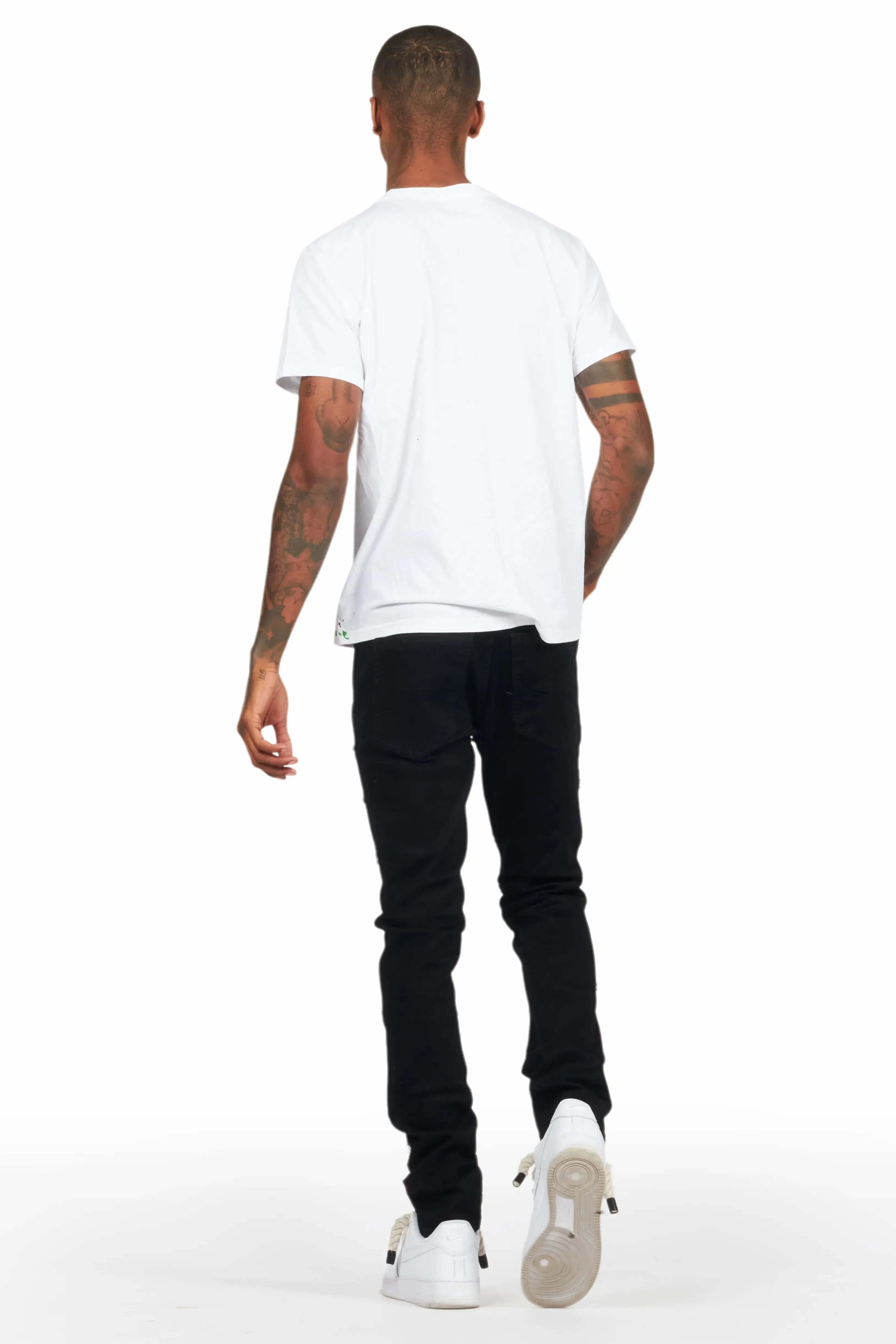 Waylon Jet Black Frayed Slim Fit Jean sold by Rockstar Original product image thumbnail 5