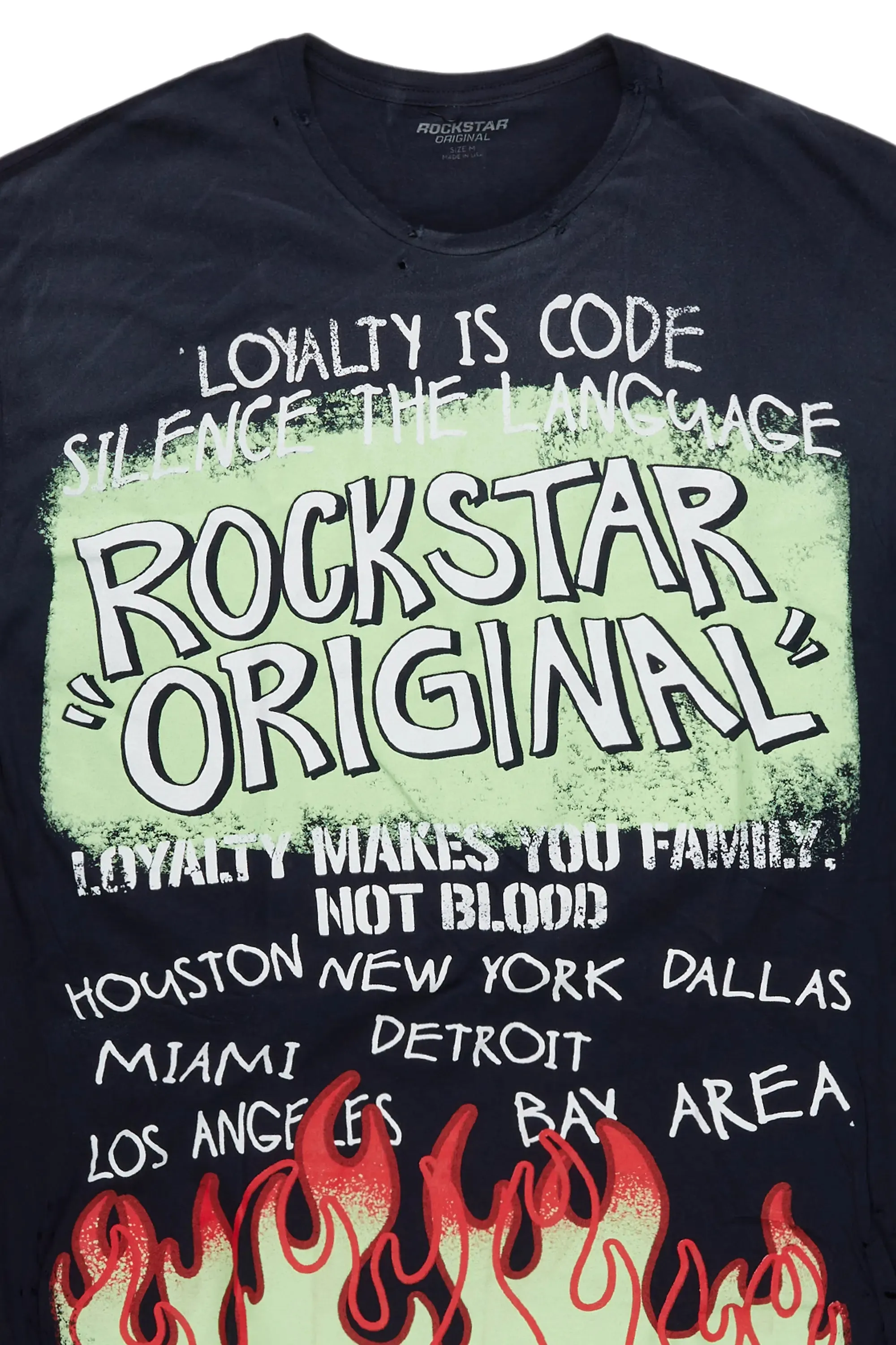 Beno Navy Oversized Graphic T-Shirt sold by Rockstar Original product image thumbnail 5