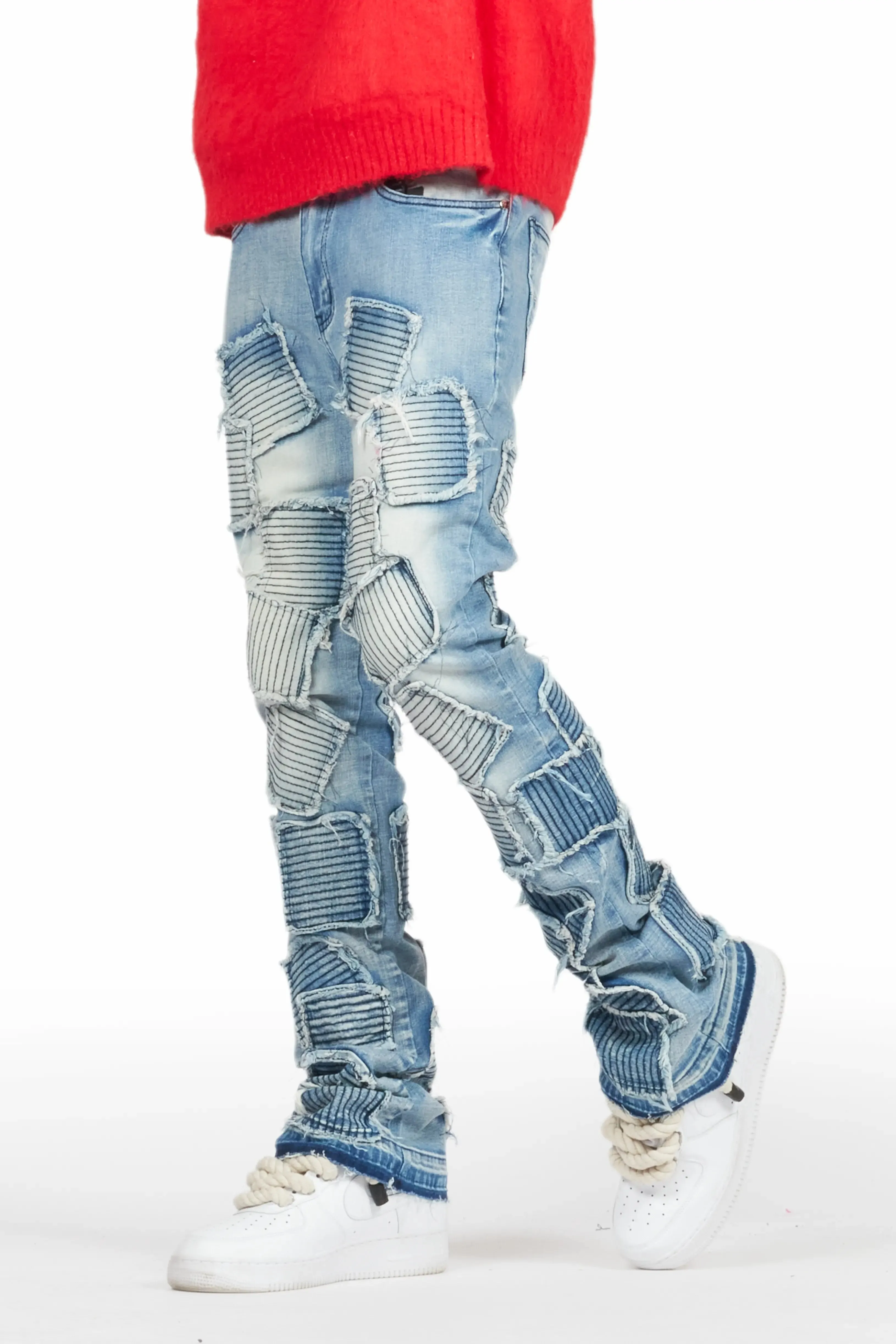 Gawel Blue Stacked Flare Jean sold by Rockstar Original