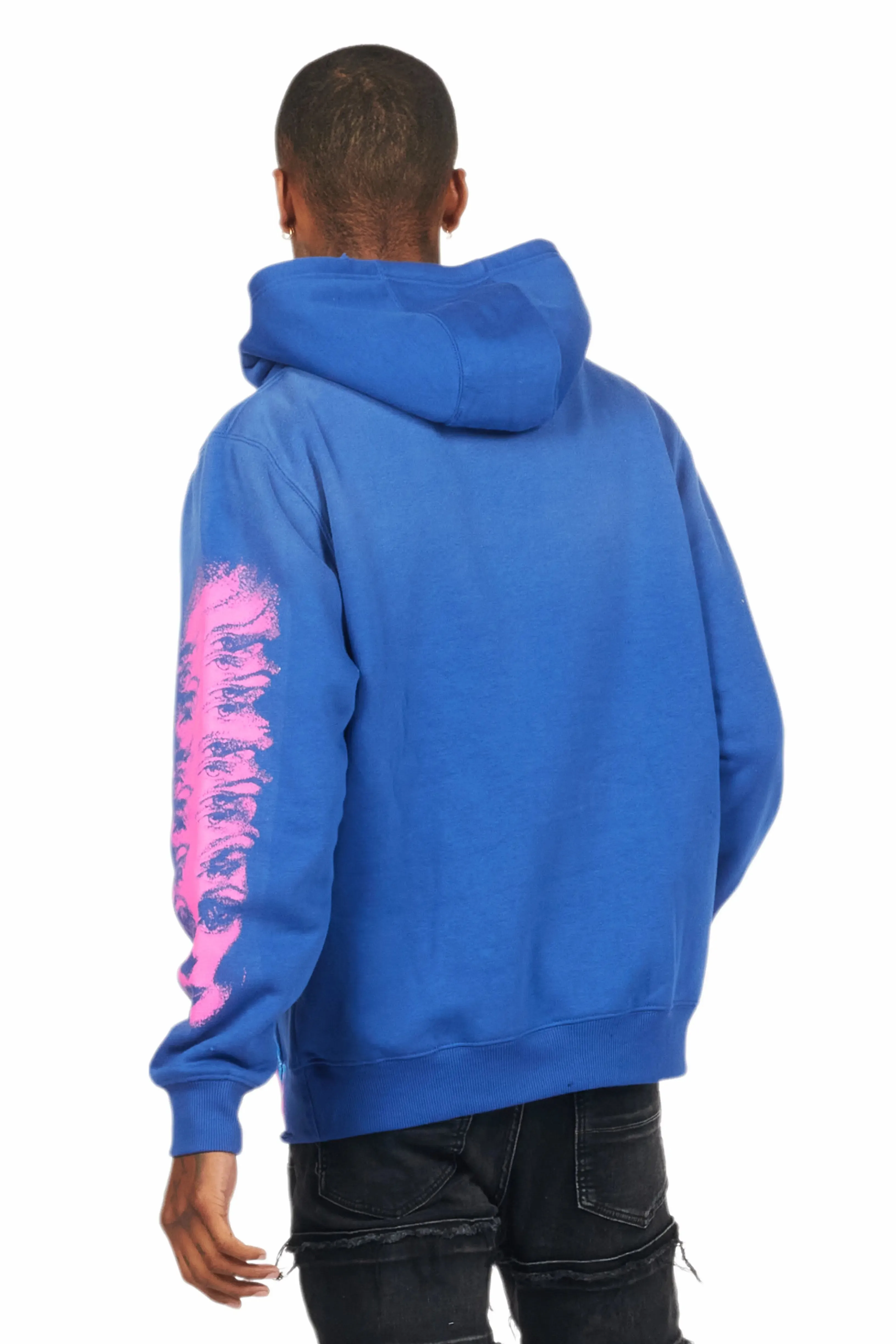 Beno Royal Blue Distressed Graphic Hoodie sold by Rockstar Original product image thumbnail 4