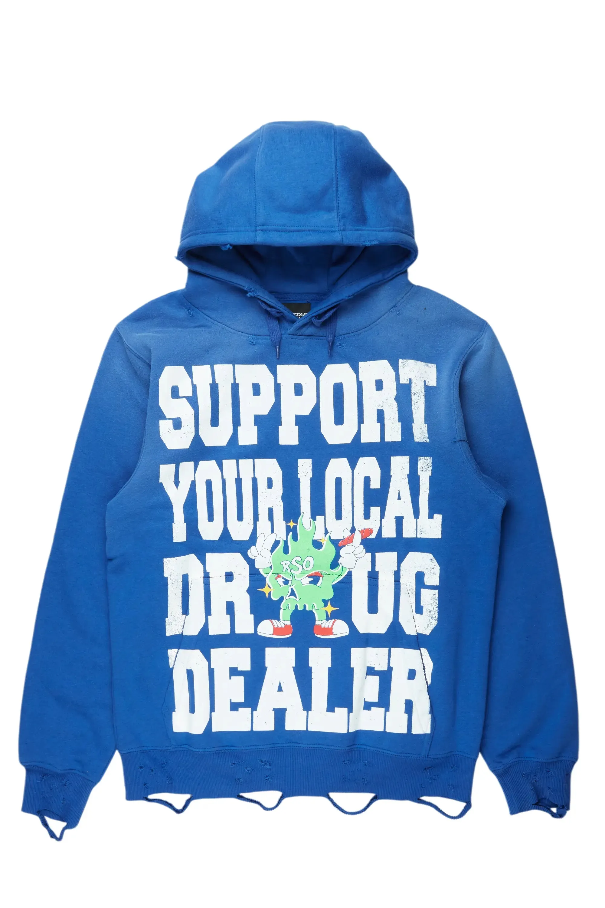 Tarl Royal Blue Distressed Graphic Hoodie sold by Rockstar Original