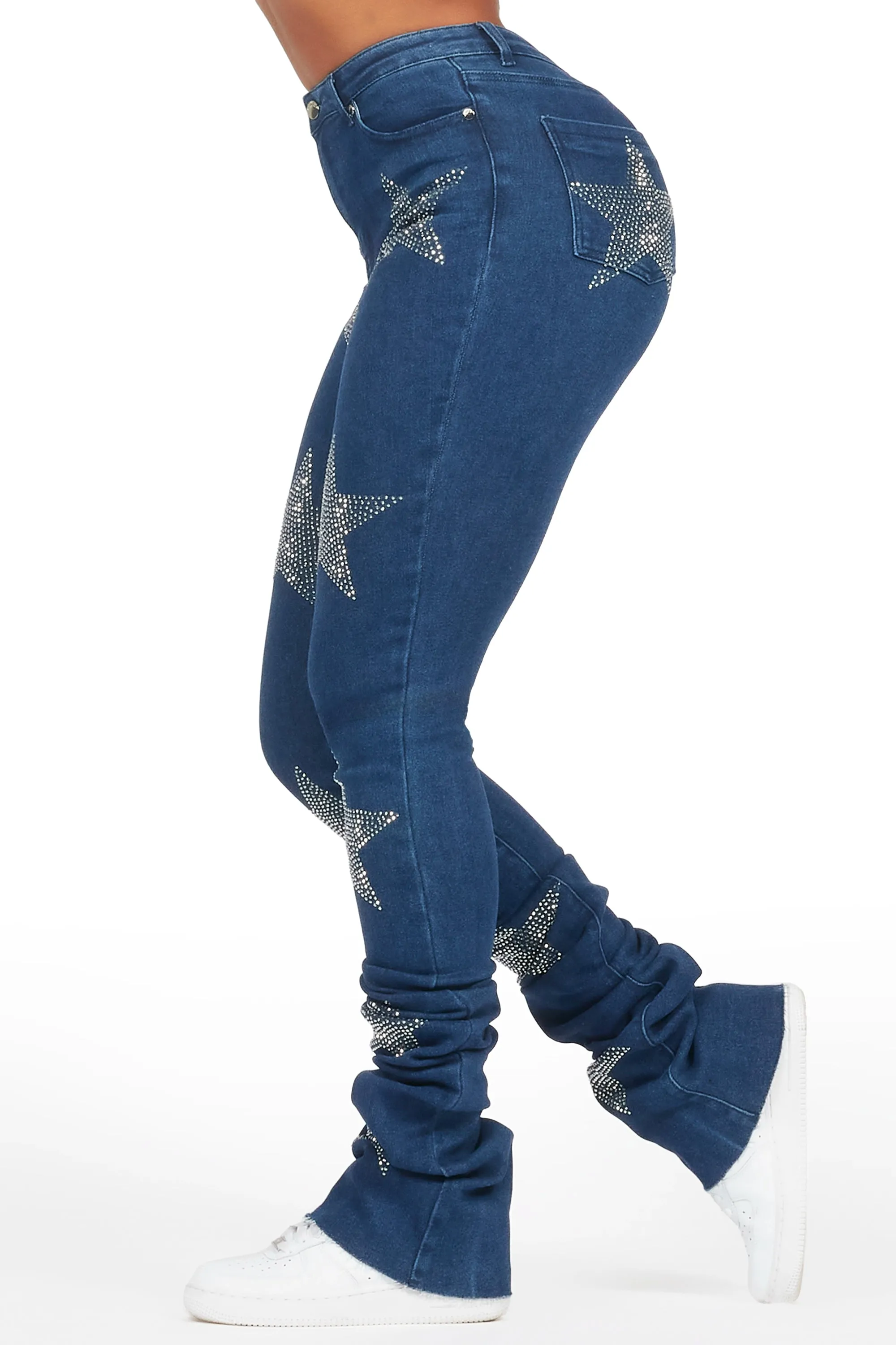 Stargirl Dark Wash Super Stacked Jean sold by Rockstar Original product image thumbnail 3