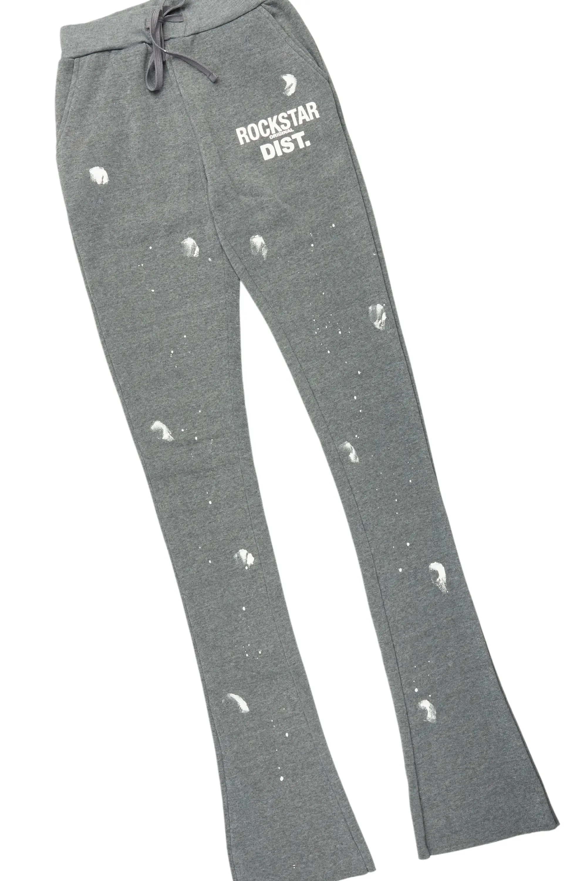 Halloway Heather Grey Zip Up Super Stacked Trackset sold by Rockstar Original product image thumbnail 4