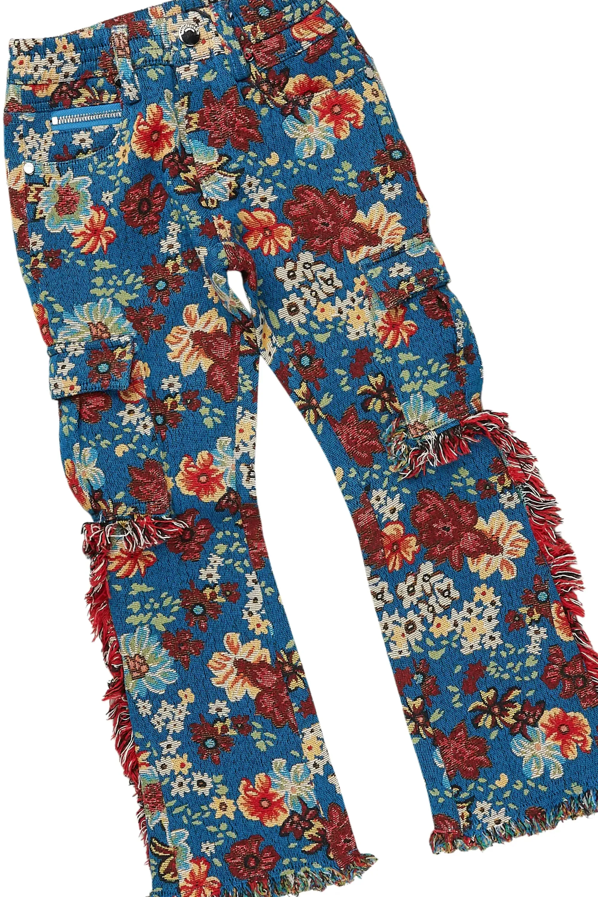 Girls Brooke Royal Blue Hoodie/Stacked Flare Jean Set sold by Rockstar Original product image thumbnail 3