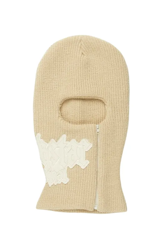 Zaya Beige Rubber Patch Ski Mask sold by Rockstar Original