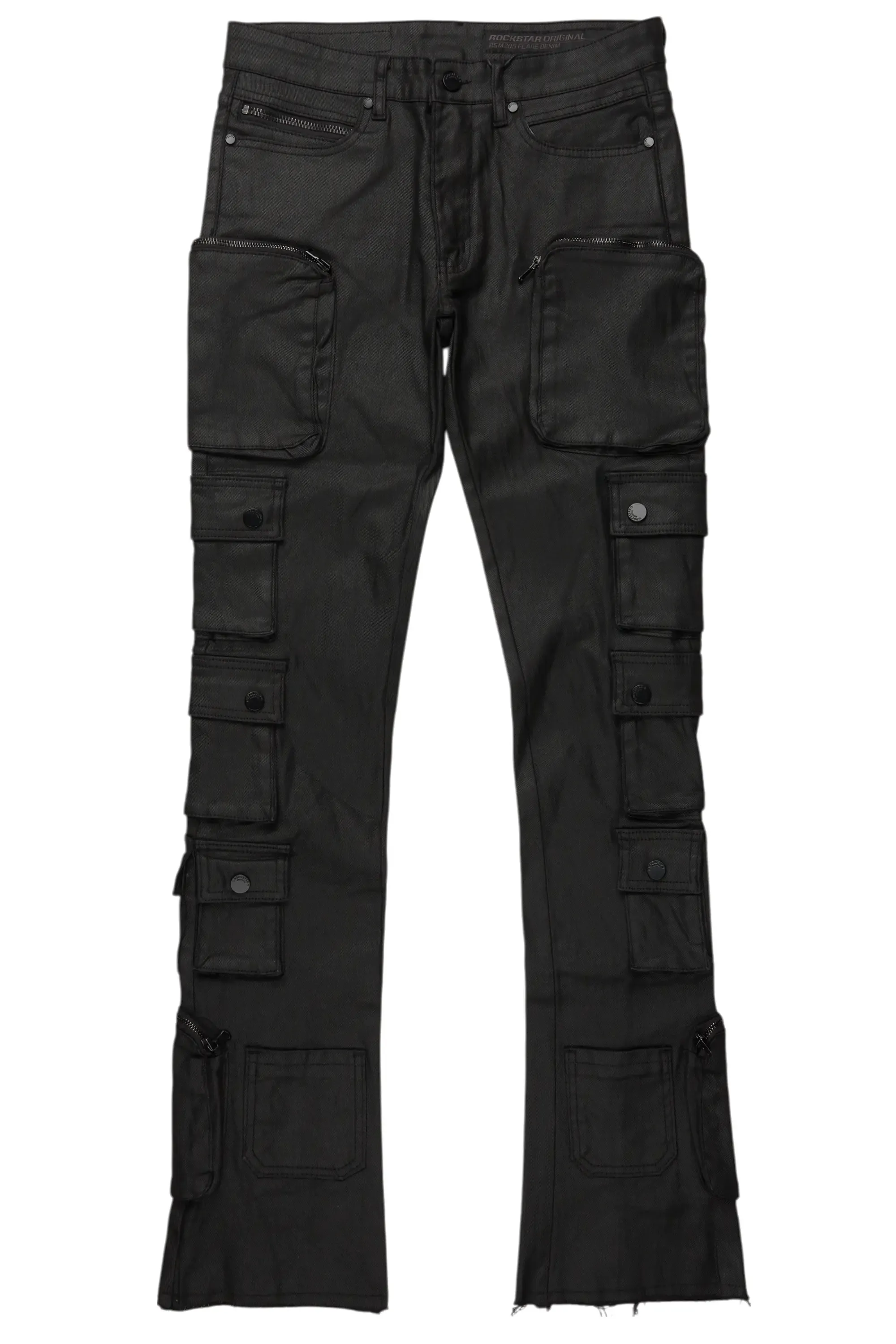 Konrad Black Coated Stacked Flare Jean sold by Rockstar Original product image thumbnail 2