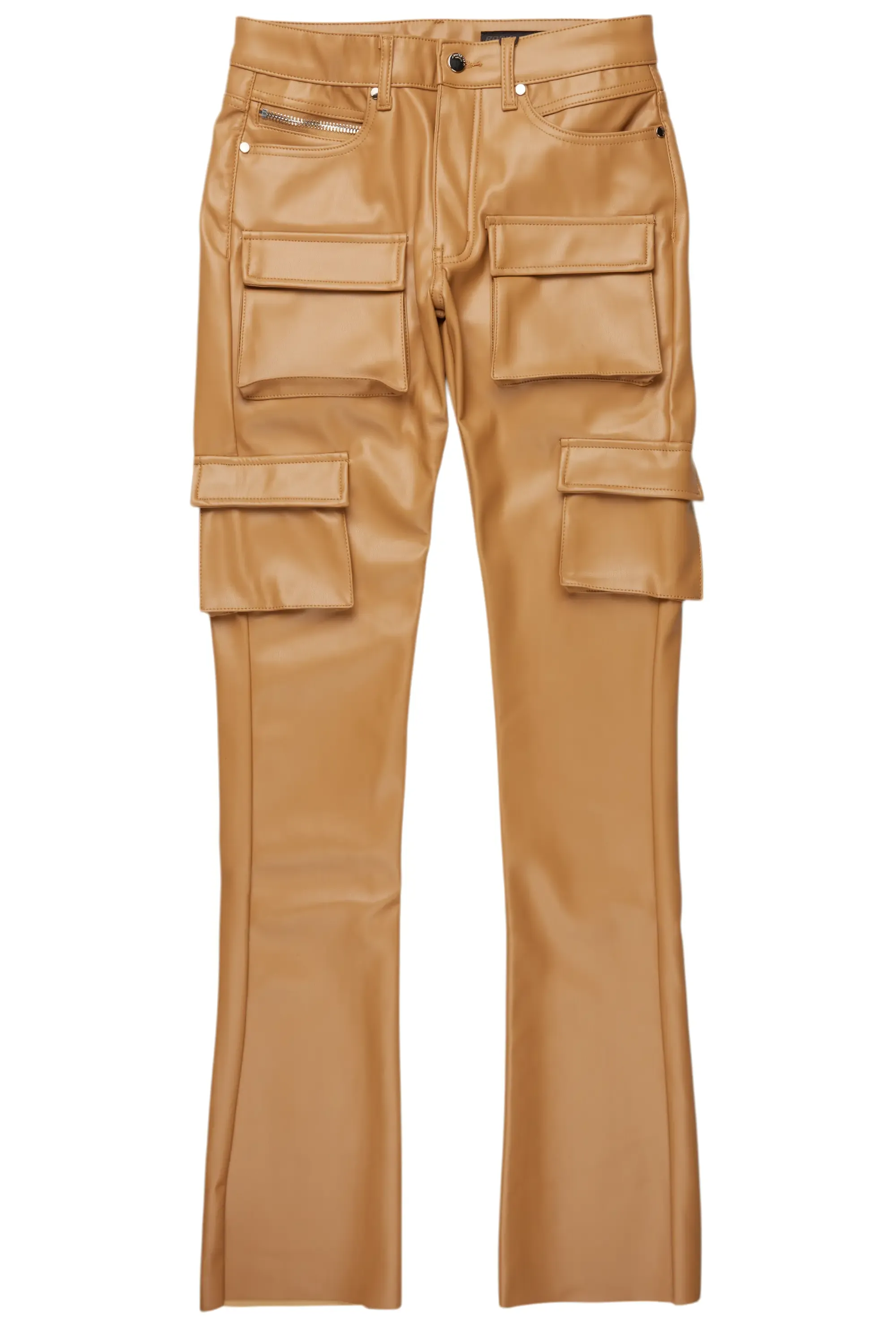 Khaza Beige PU Leather Jean sold by Rockstar Original product image thumbnail 2