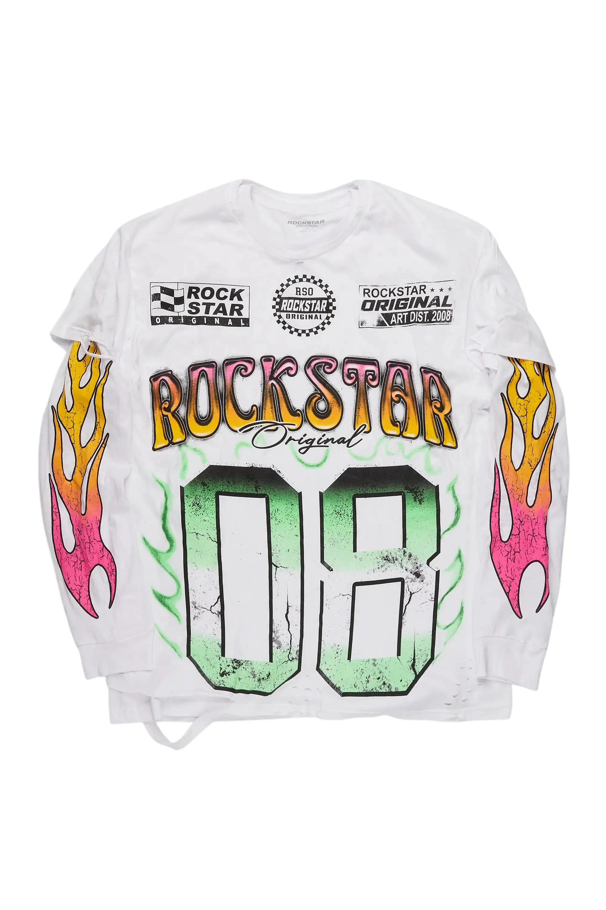 Quito White Double Layer Graphic T-Shirt sold by Rockstar Original